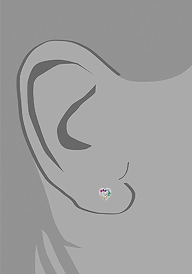 Prinzessin Lillifee Paar Ohrstecker »Herz 2031166«, mit Zirkonia (synth.)