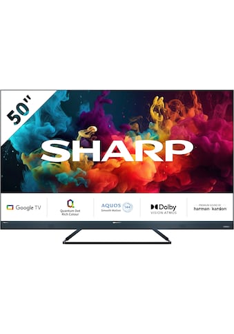 LED-Fernseher »SHARP 50FQ5EG Quantum Dot Google TV 126 cm (50 Zoll) 4K Ultra HD QLED«,...