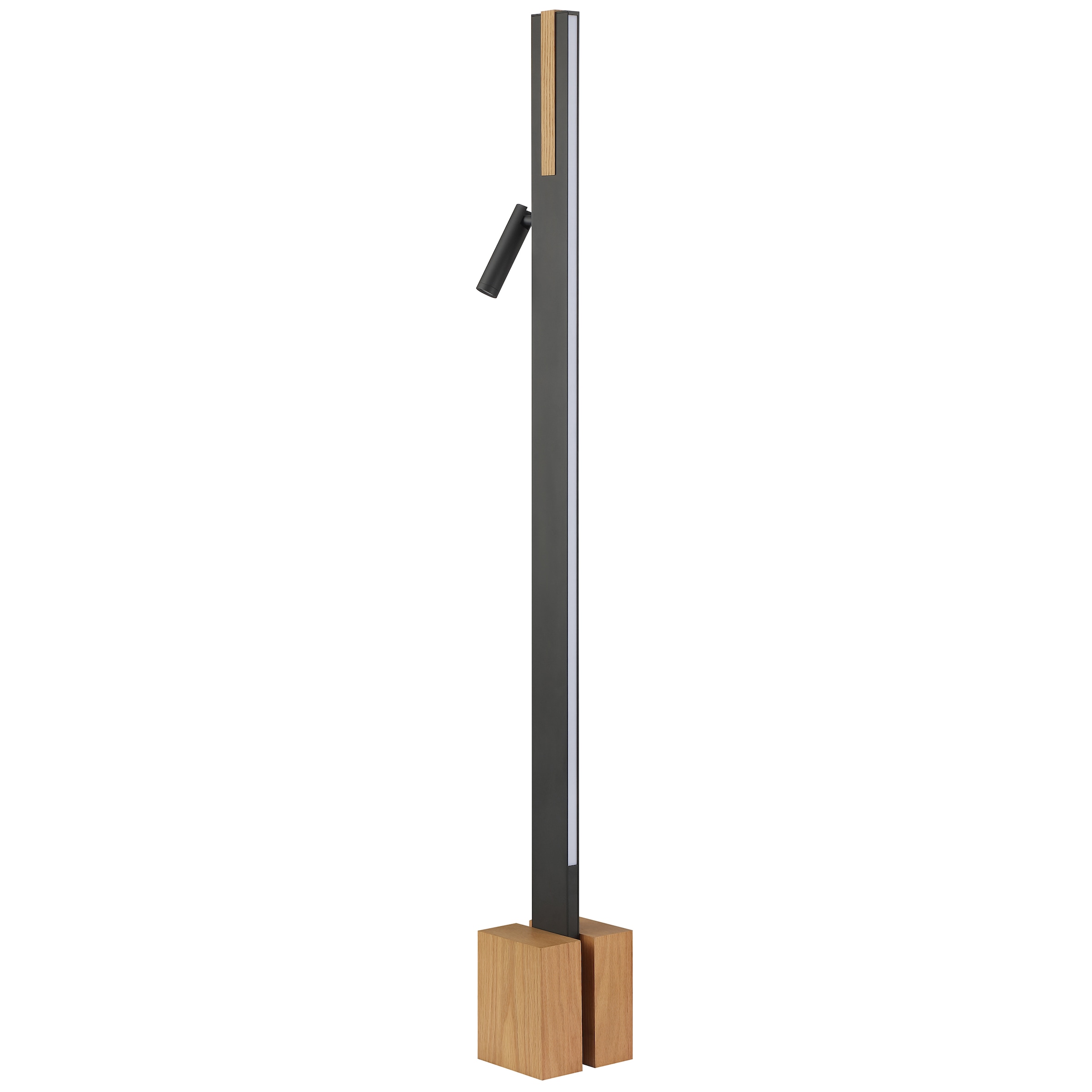 lumiCouture LED Stehlampe »Streamline« LED-Modul 1 Stk. Warmweiß 131 x 14 x 14 cm, 2300 lm 2700 K, Aluminium/Holz, schwarz/braun