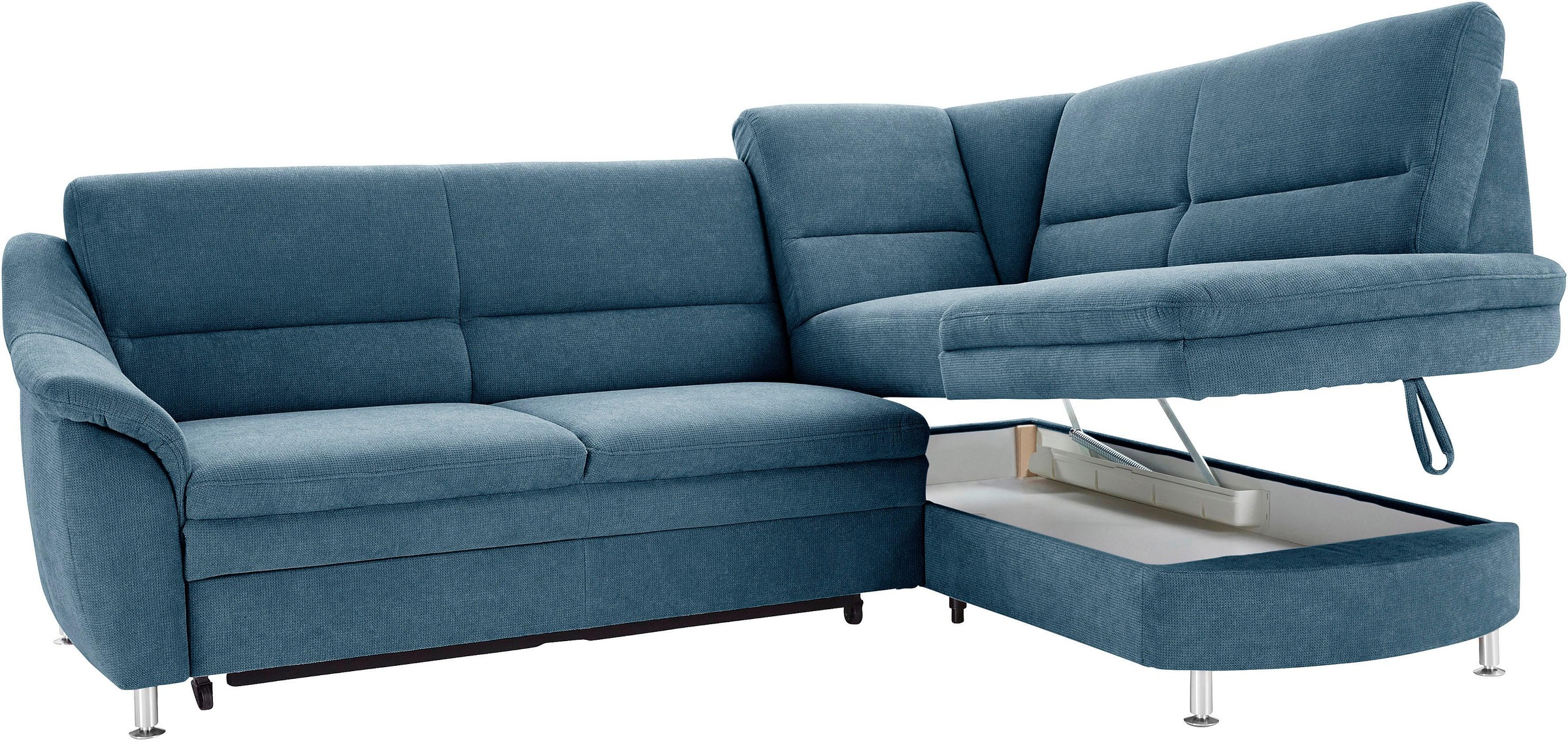sit&more Ecksofa »Cardoso L-Form«, mit Federkern, wahlweise mit Bettfunktion und Schubkasten