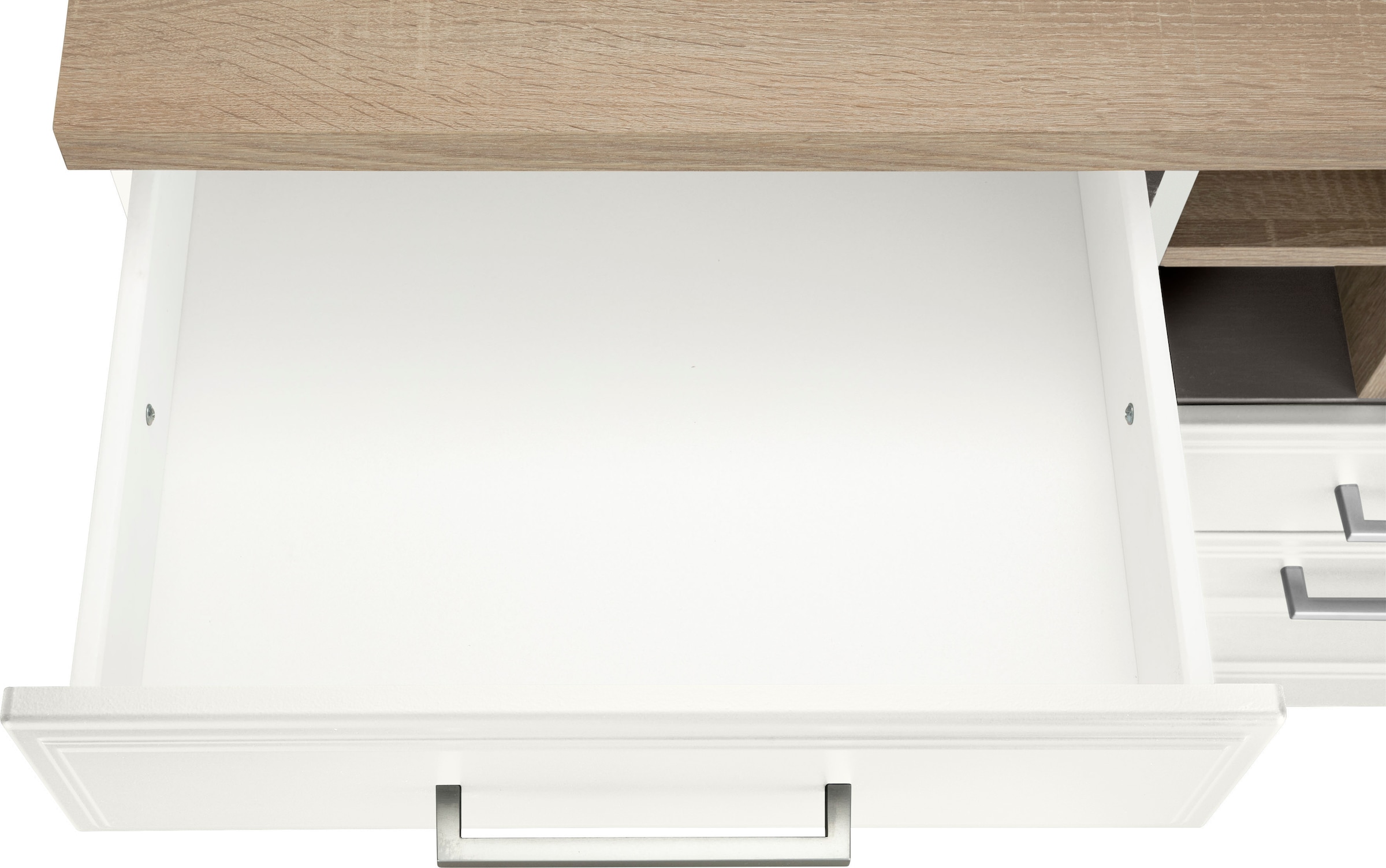 KOCHSTATION Küchenzeile »KS-Stockholm«, Breite 280 cm, mit hochwertigen MDF Fronten im Landhaus-Stil
