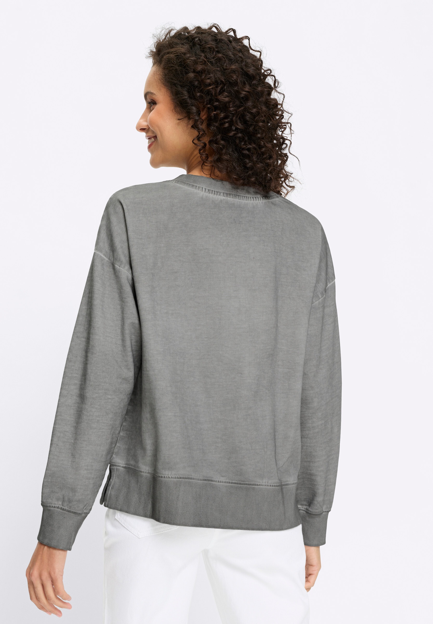 heine Sweatshirt »Sweatshirt Sweatshirt mit Oil-dyed-Waschung«
