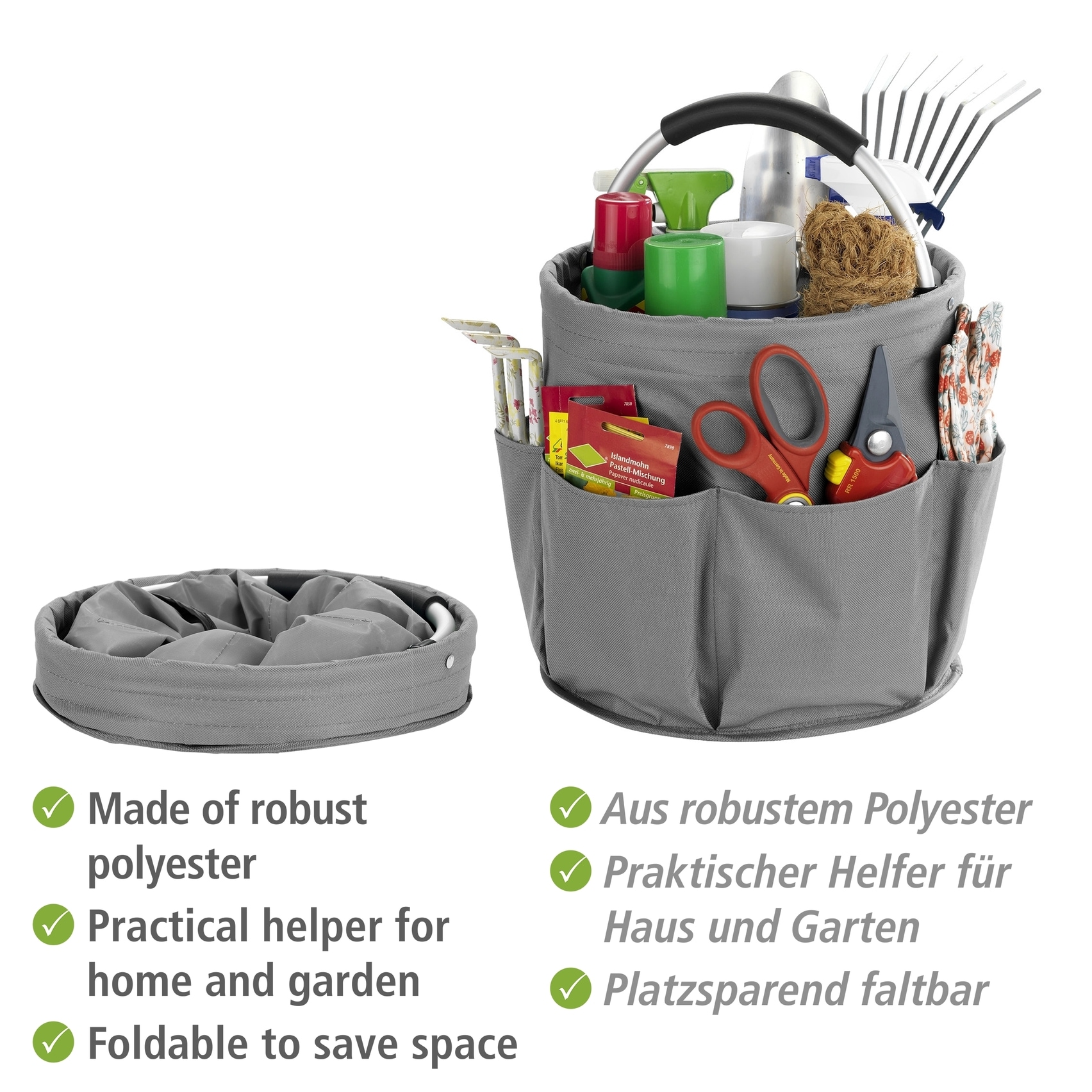 WENKO Organizer »Universal-Reinigungs-Caddy« Allzweckkorb mit 6 Außentaschen, ideal für Haushalt, Garten & Camping