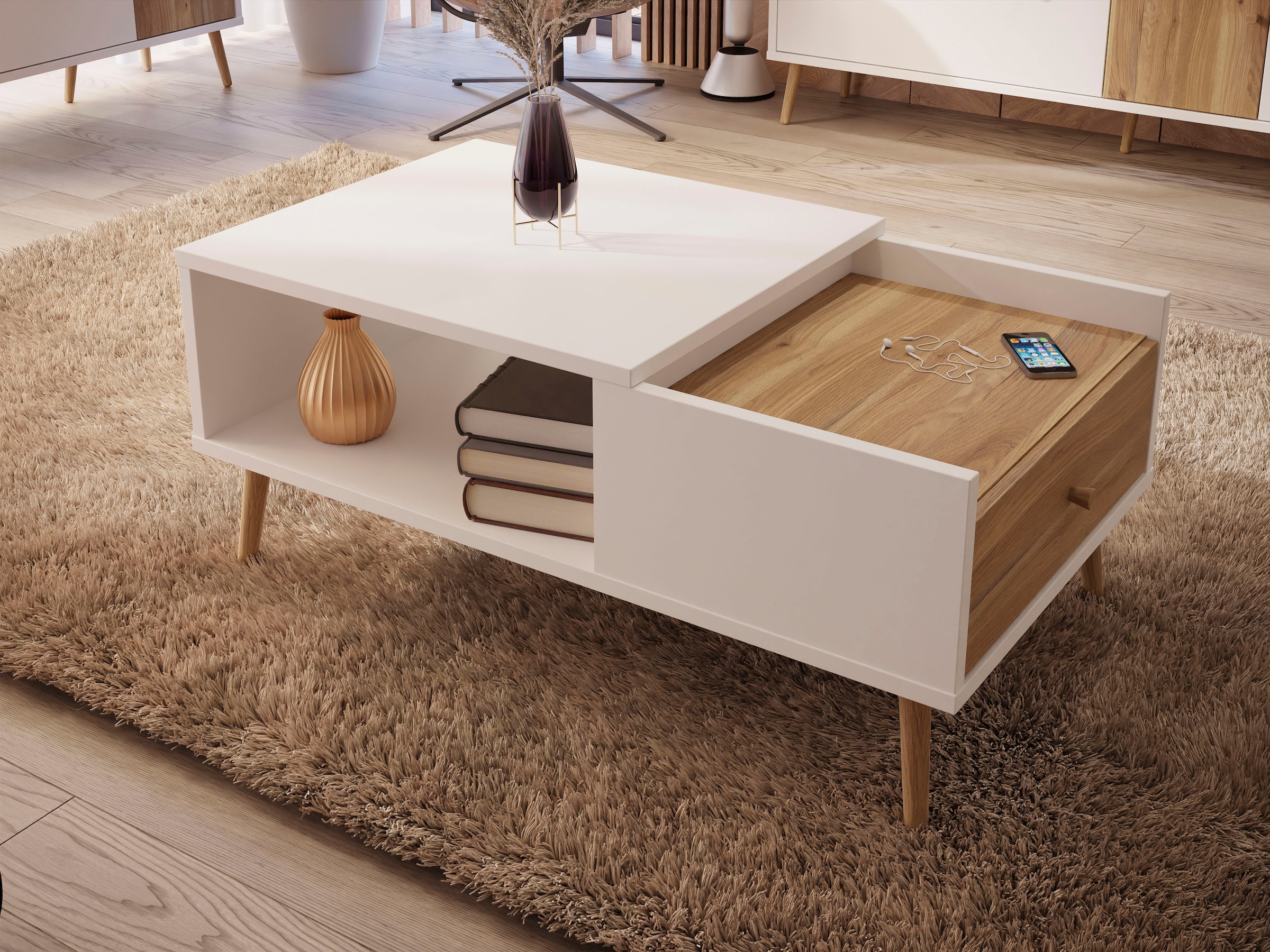 FORTE Couchtisch »Harllson EasyKlix by Forte«, die neue geniale Art Möbel aufzubauen, fast ohne Werkzeug