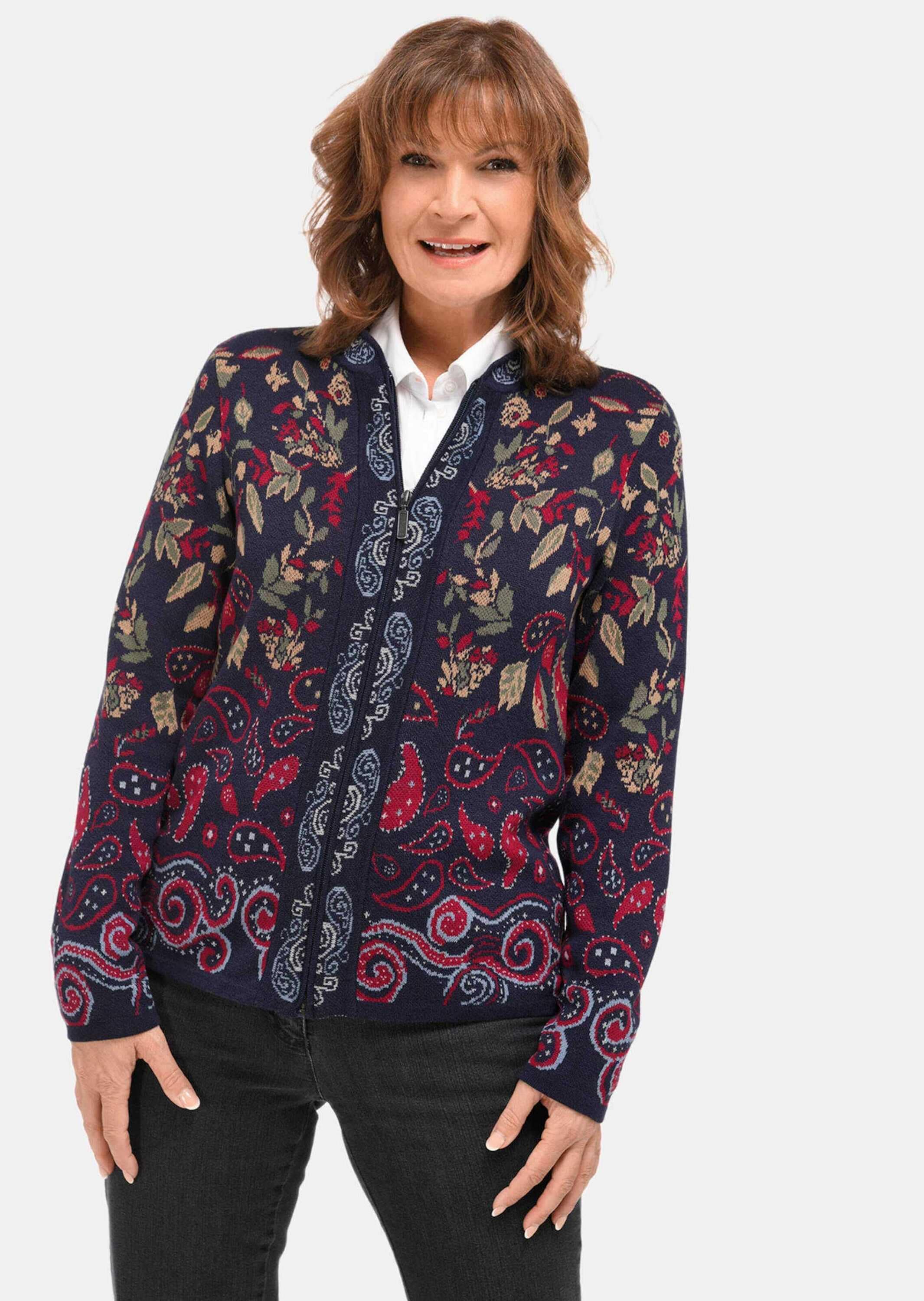 GOLDNER Strickjacke »Kurzgröße Strickjacke mit aufwändiger Strickstruktur«