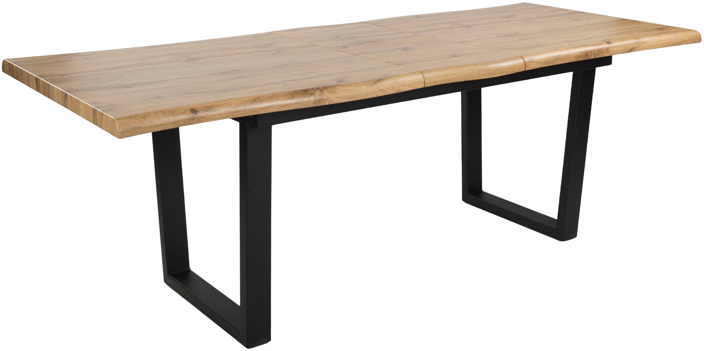 Duo Collection Esstisch »Ausziehtisch Irina«, (1 St.), 1,80m - 2,20m, Baumkantenoptik, massives Kufengestell