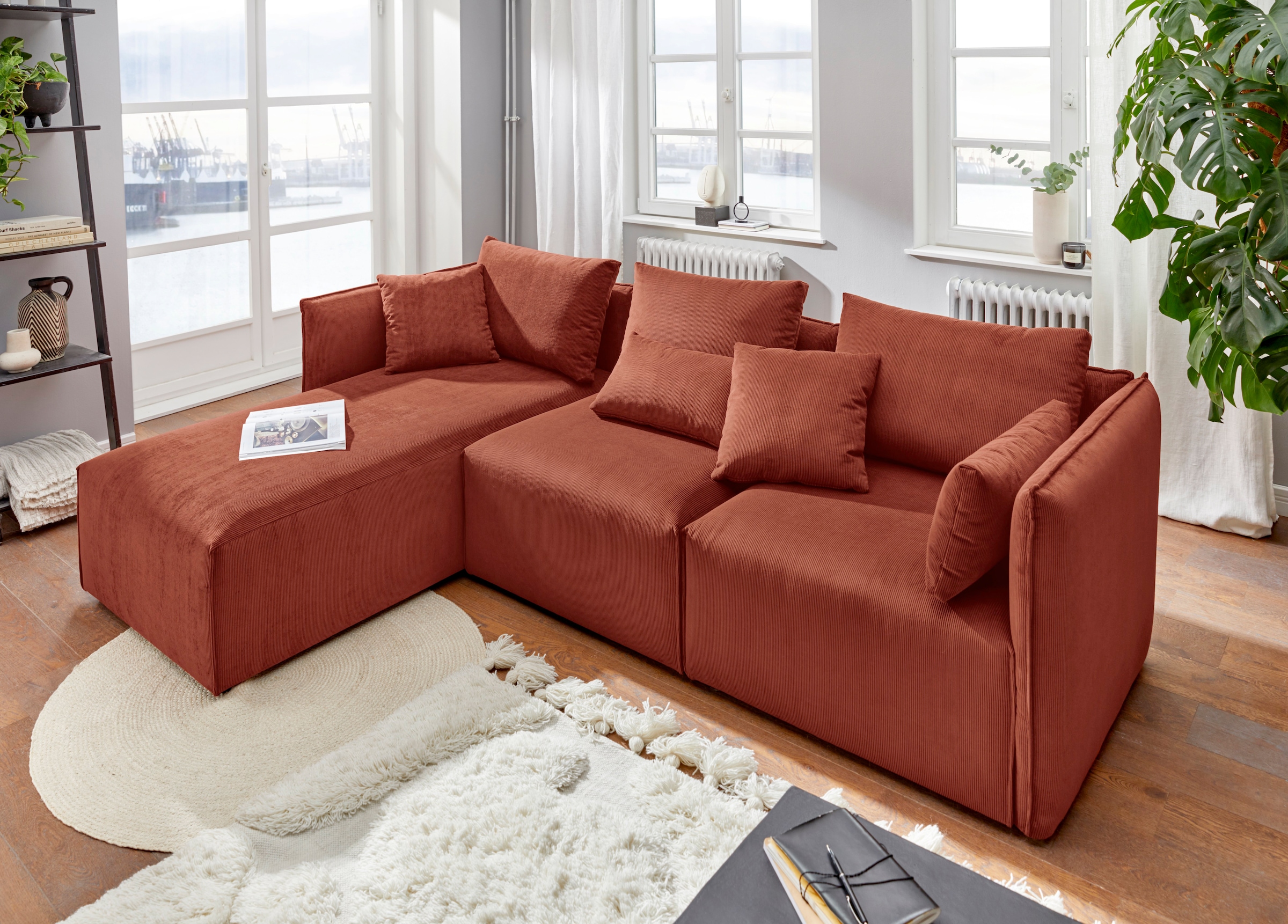 andas Ecksofa »Nöre«, (3 Teile), zusammengesetzt aus Modulen, in vielen Bezugsqualitäten und Farben