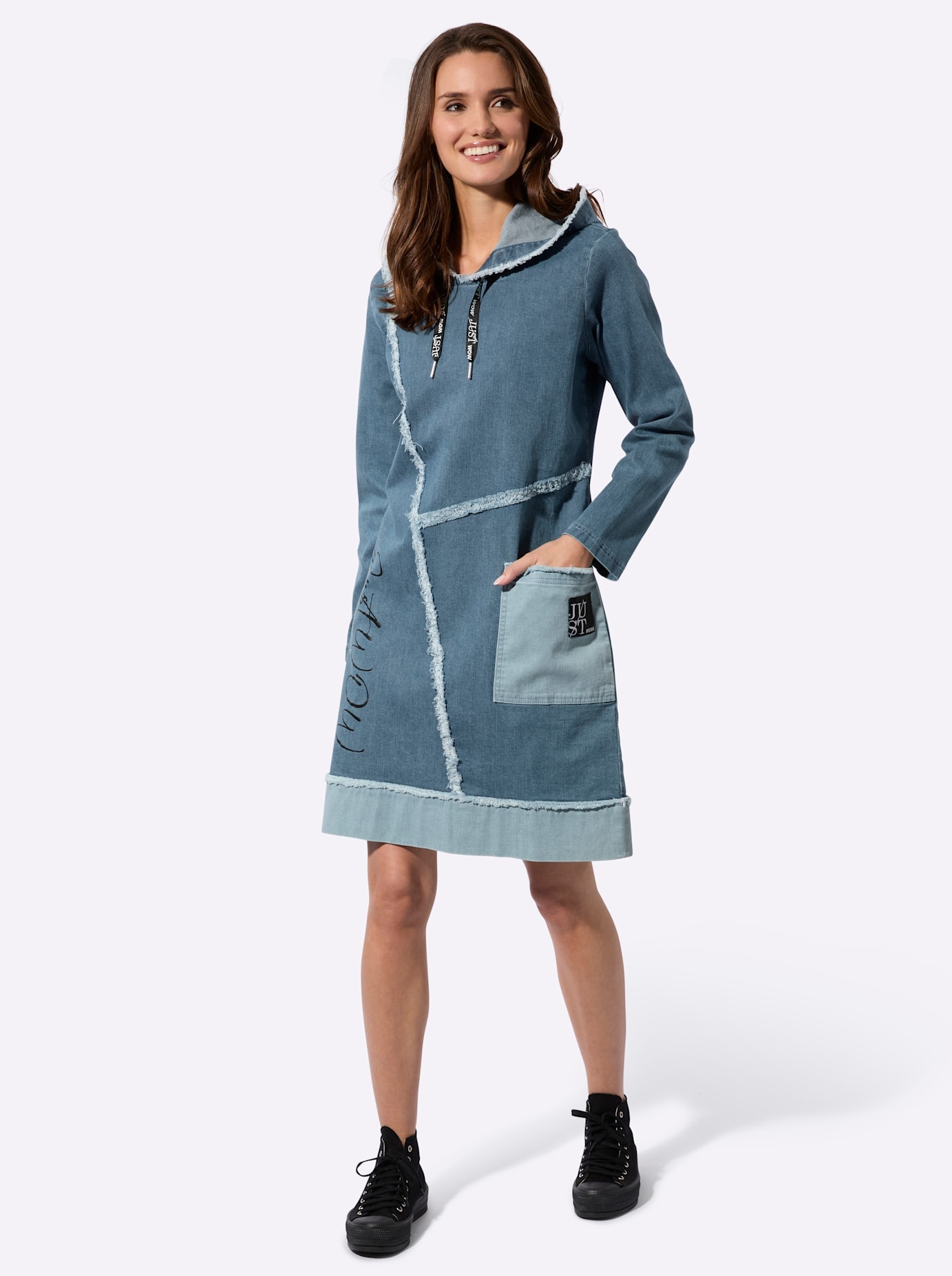 Inspirationen Jeanskleid »Jeans-Kleid« aufgesetzte Taschen