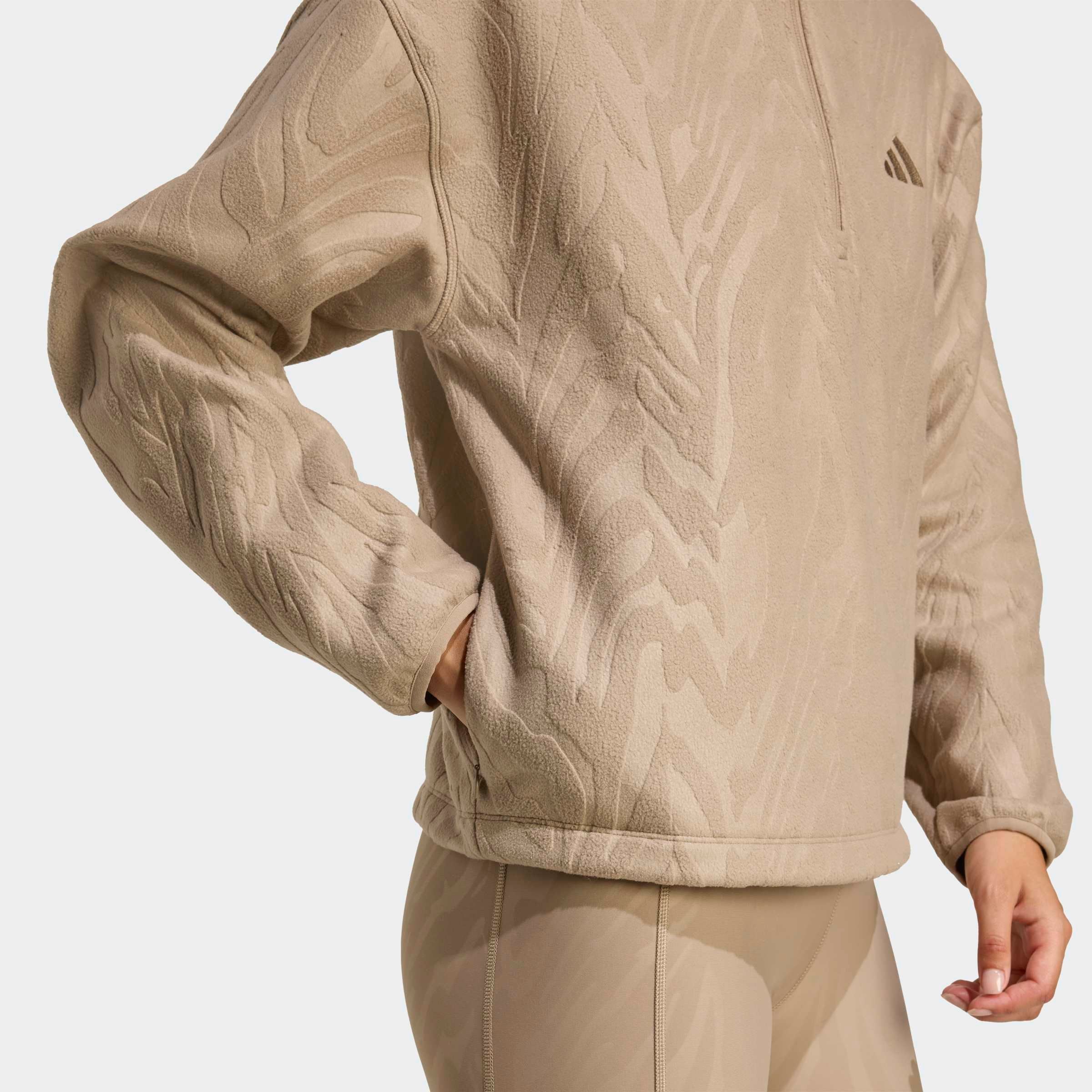 adidas Performance Rollkragenpullover »AOP POLARFLEECE« mit Rollkragen, etwas kürzerer Schnitt, sportlicher Stil