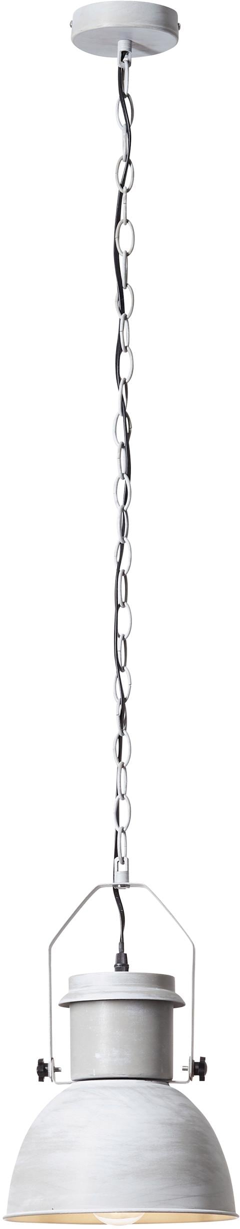 Brilliant Pendelleuchte »SALFORD«, 1 flammig, Leuchtmittel E27 | ohne Leuchtmittel, 124 cm Höhe, Ø 23 cm, E27, Metall, grau/betonfarben