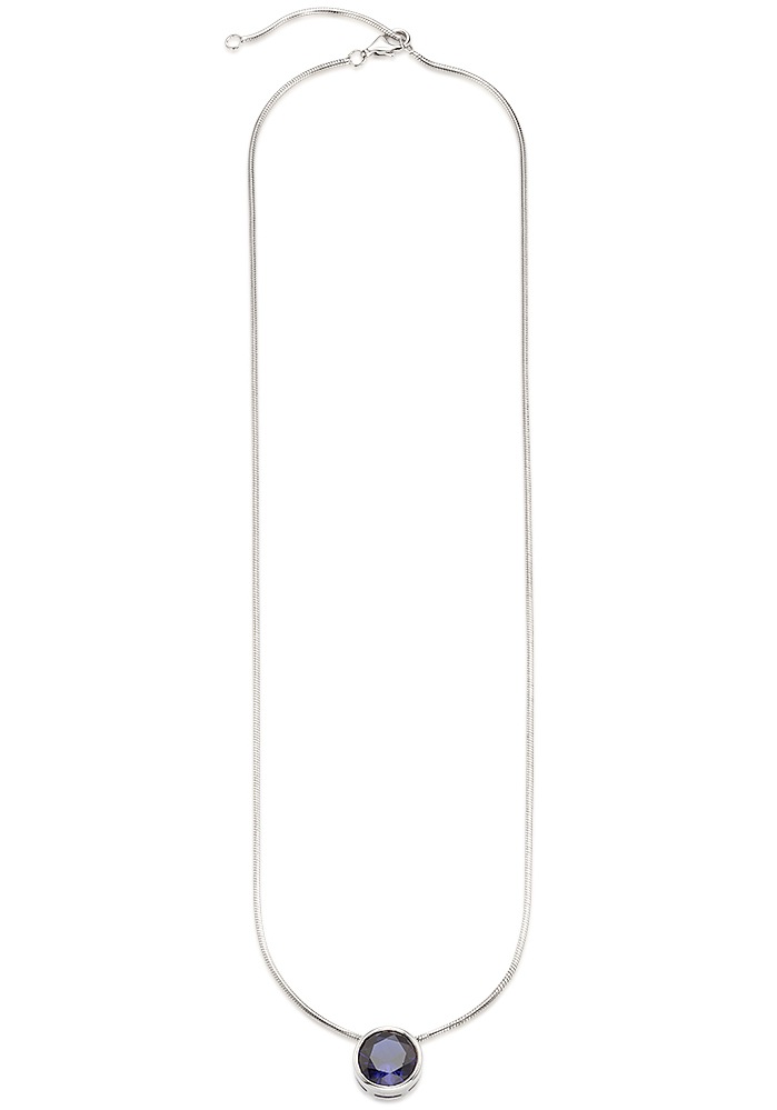 Bruno Banani Kette mit Anhänger »Schmuck Geschenk Silber 925 Halsschmuck Halskette Schlangenkette Stein«, mit Zirkonia (synth.), Korund (synth.) oder Spinell (synth.)