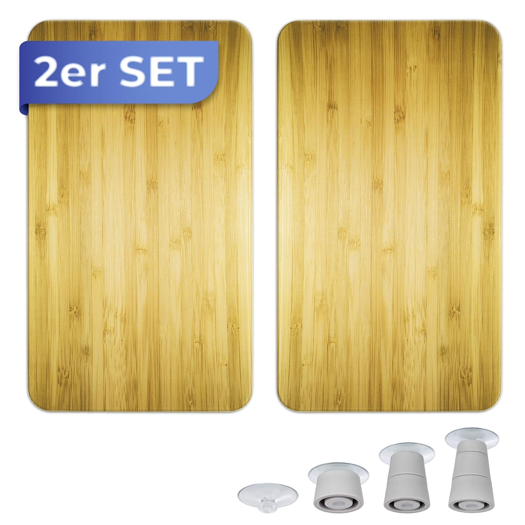 Maximex Herd-Abdeckplatte »Universal Modell Holz-Optik«, (Set, 2 tlg.), Herdabdeckung für alle Herdarten, kratzfest, mit rutschfesten Füßen