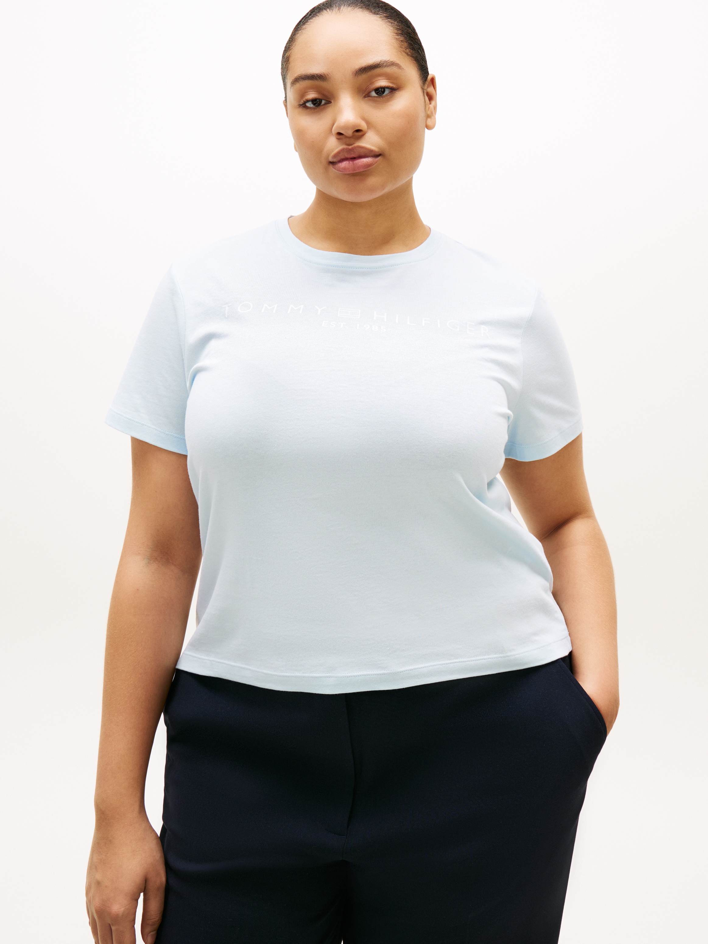 Tommy Hilfiger Curve T-Shirt »CRV REG CORP LOGO C-NK SS« in großen Größen