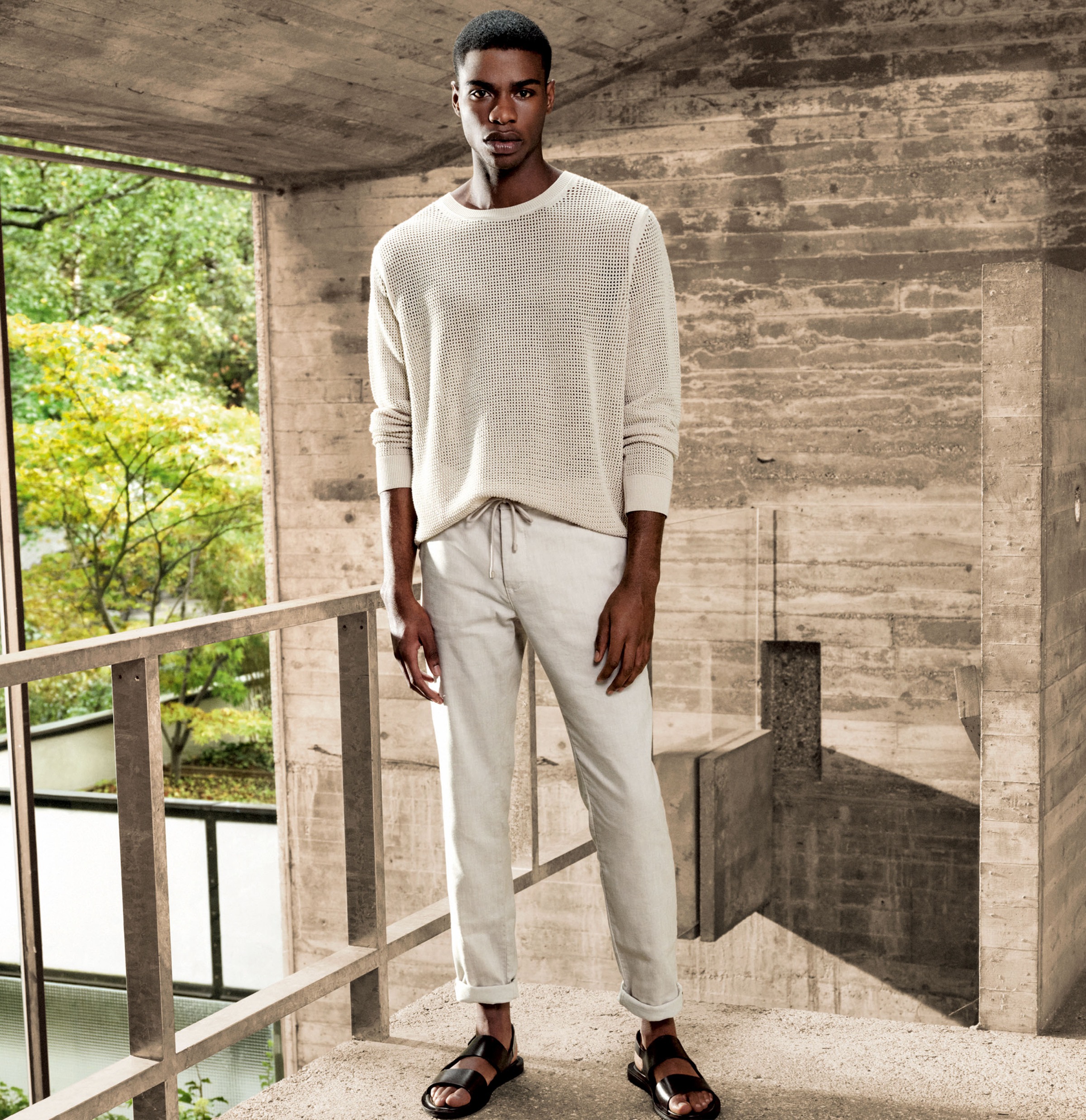 MAC Chinohose »Lennox Sport«  Leinenstruktur