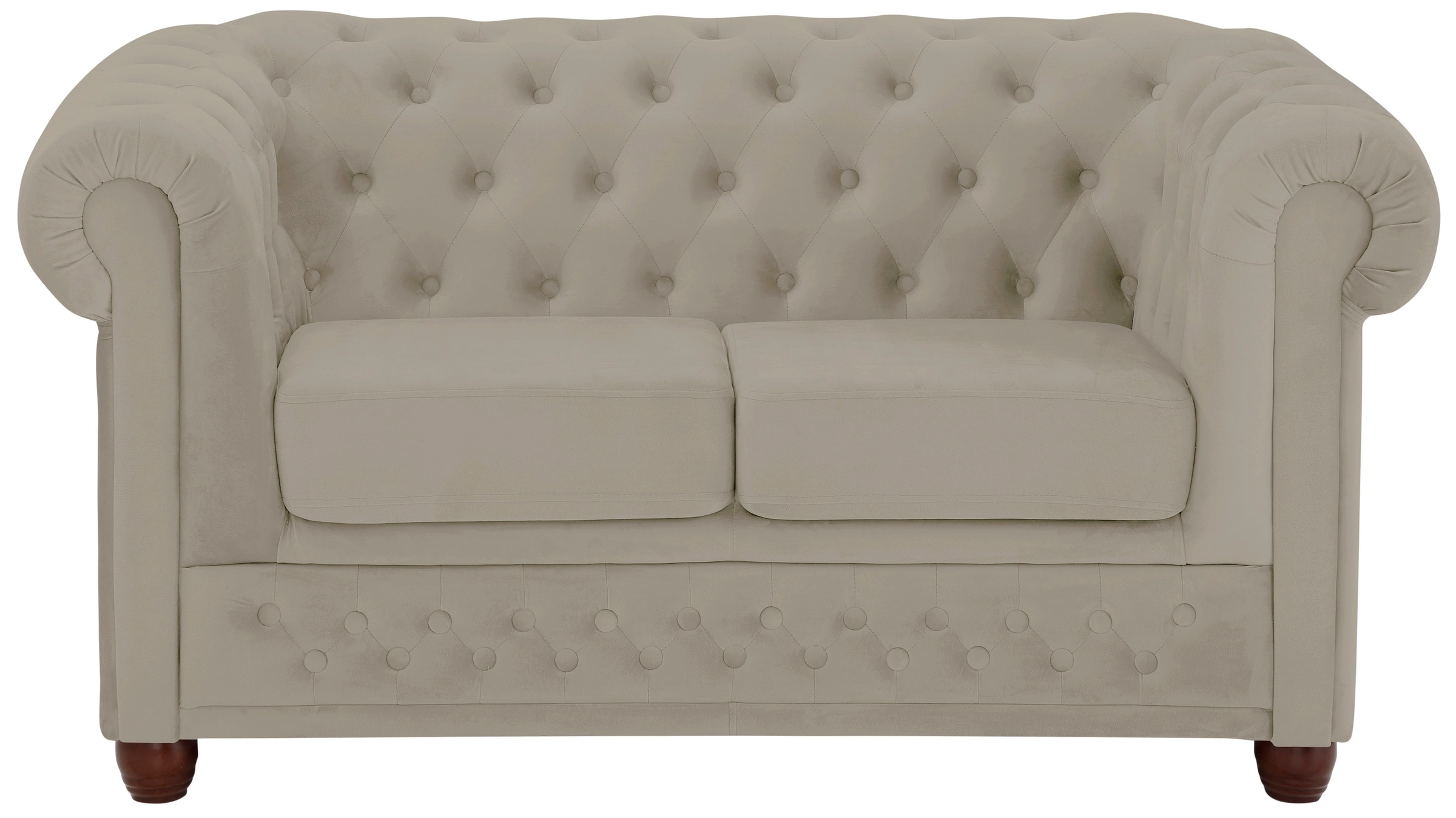 Home affaire Chesterfield-Sofa »New Castle«, mit hochwertiger Knopfheftung in Chesterfield-Design, B/T/H: 148/86/72