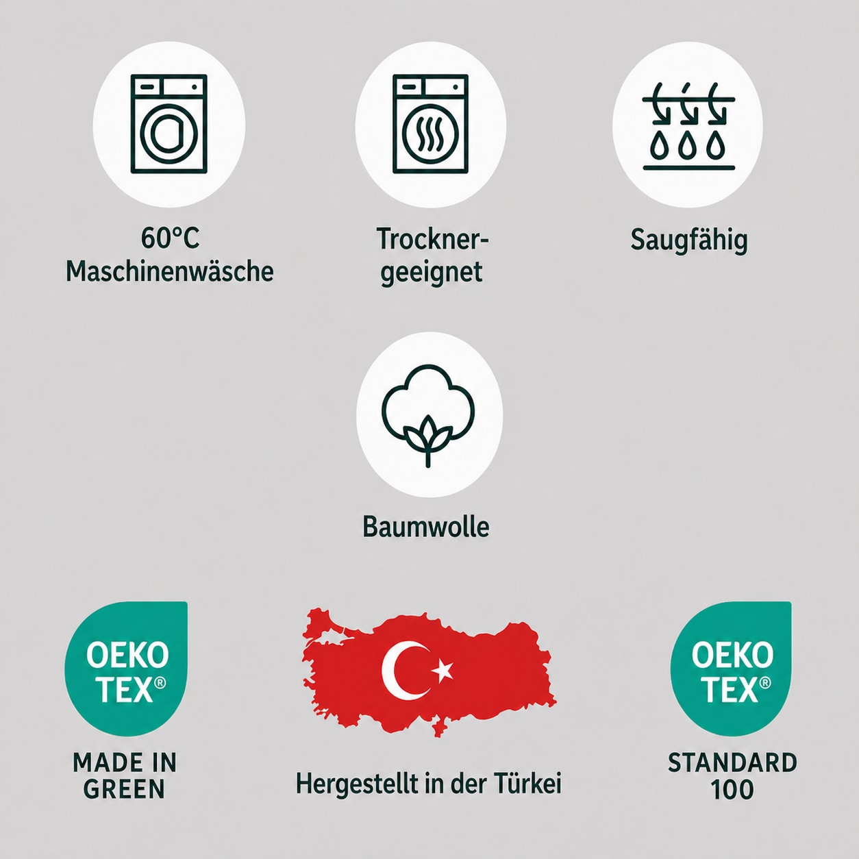 OTTO home Handtuch Set »Kimi, Duschtuch, Handtücher und Gästetücher« Set 5 Walkfrottee 100% Baumwolle, einfarbig, weich, mit Bordüre, besondere Struktur