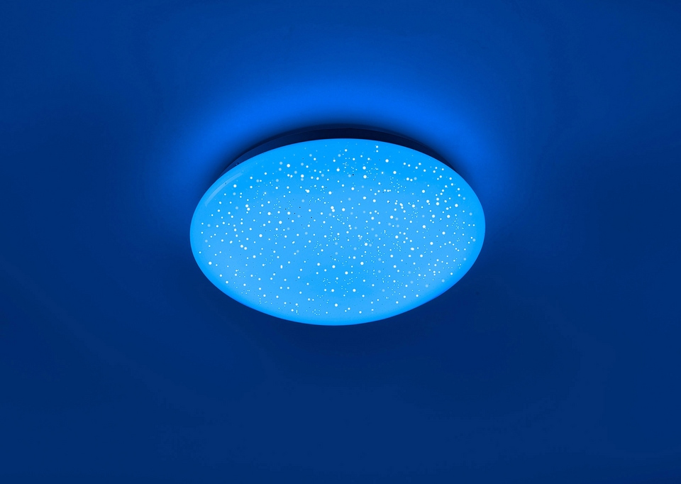 Leuchten Direkt Deckenleuchte »SKYLER«, 1 flammig-flammig, LED, dimmbar, Ø  25 cm, Sternenhimmel-Optik, Farbwechsel RGB+W online kaufen, mit 3 Jahren  XXL Garantie