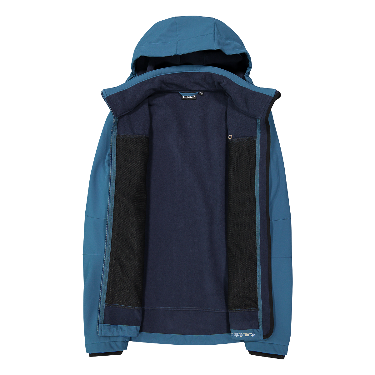 CMP Softshelljacke mit Kapuze Wasserabweisend & Winddicht & Atmungsaktiv, Übergangsjacke