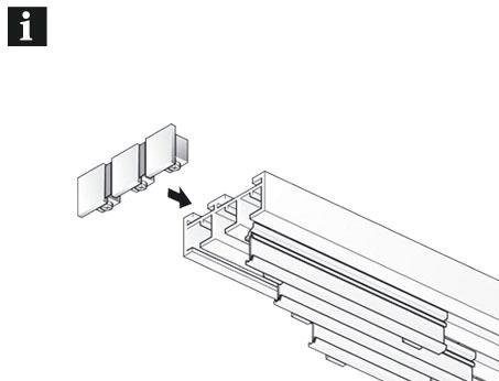 GARDINIA Gardinenstangen-Endstück »3-läufig«, (2 St.), Serie Flächenvorhang-Technik Atlanta 3-läufig