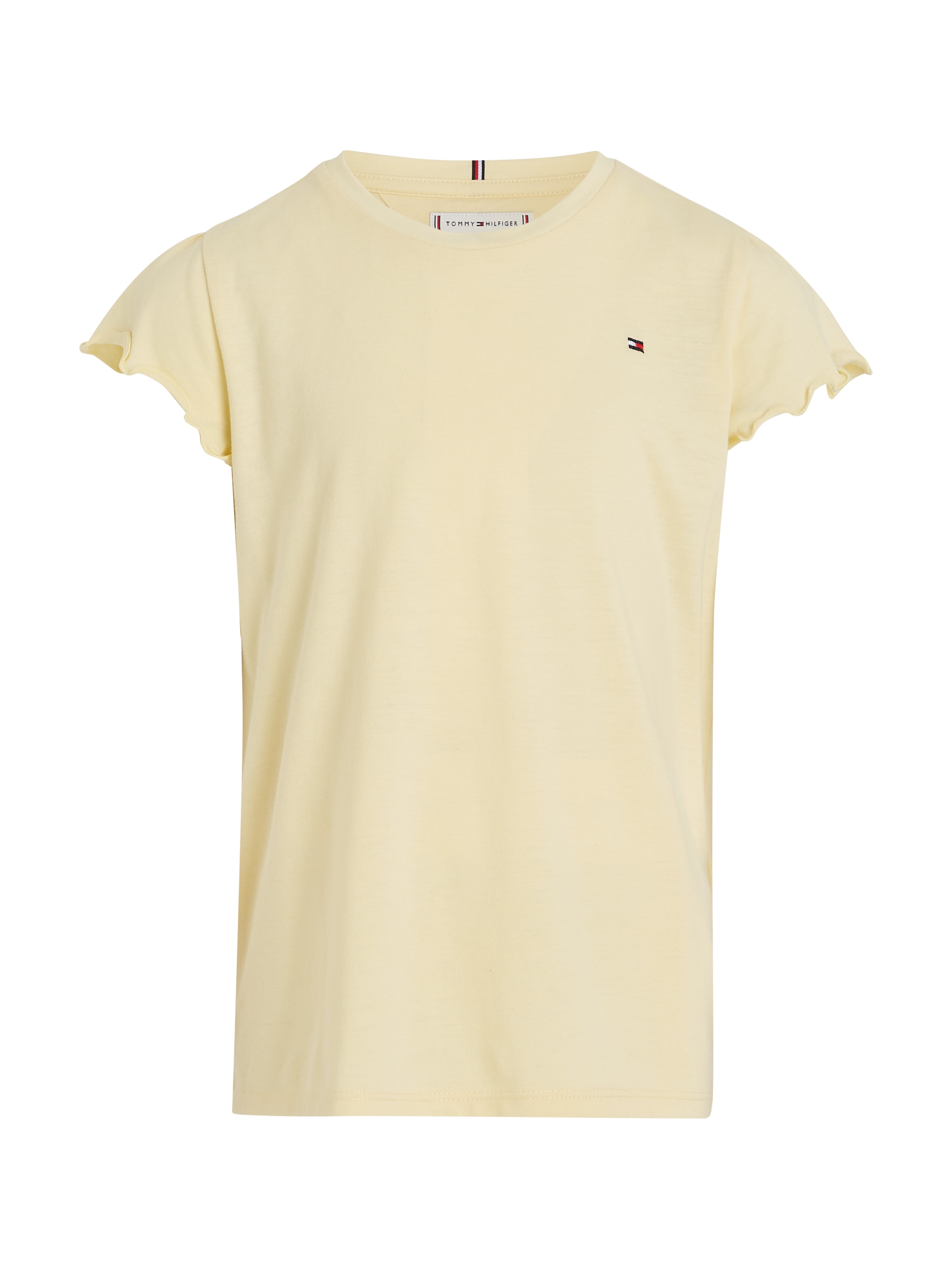 Tommy Hilfiger T-Shirt »ESSENTIAL RUFFLE SLEEVE TOP«, mit gewelltem Ärmelabschluss