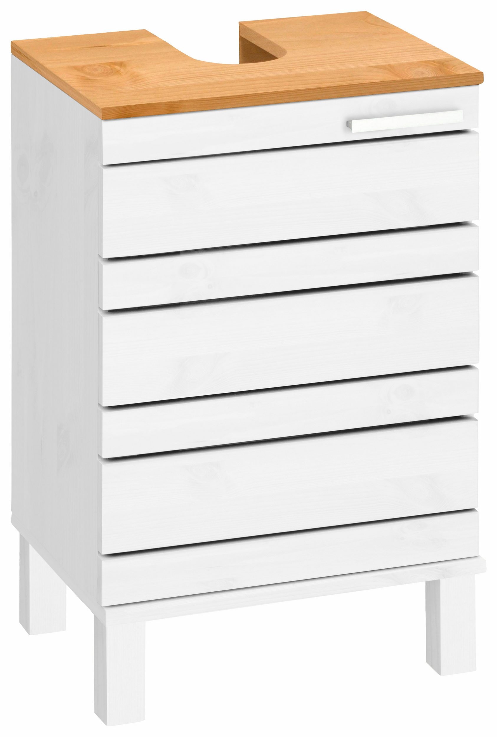 Home affaire Waschbeckenunterschrank "JOSIE" Breite 40 cm, aus Massivholz, Metallgriff, 1 Tür