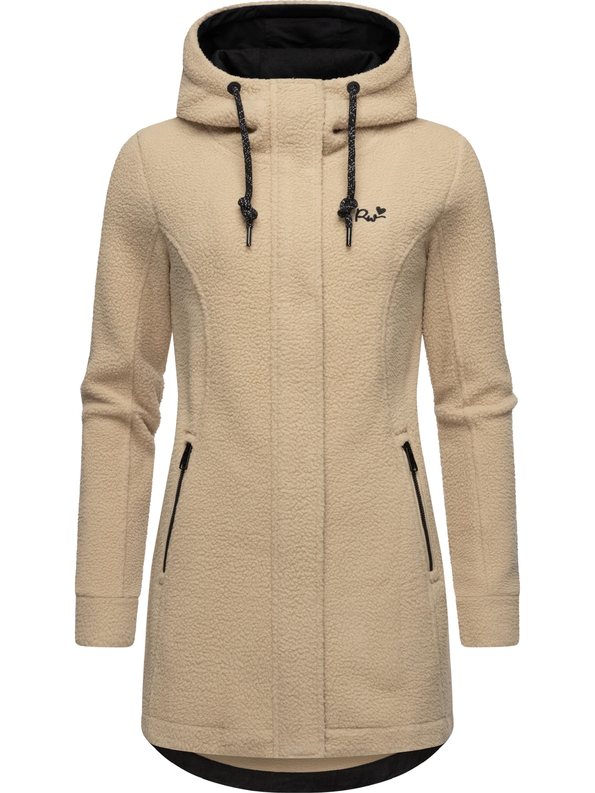 Kapuzensweatjacke »Fellimitatmantel Letti Teddy-Fleece«, Kuschelig weicher Teddyfleece-Mantel