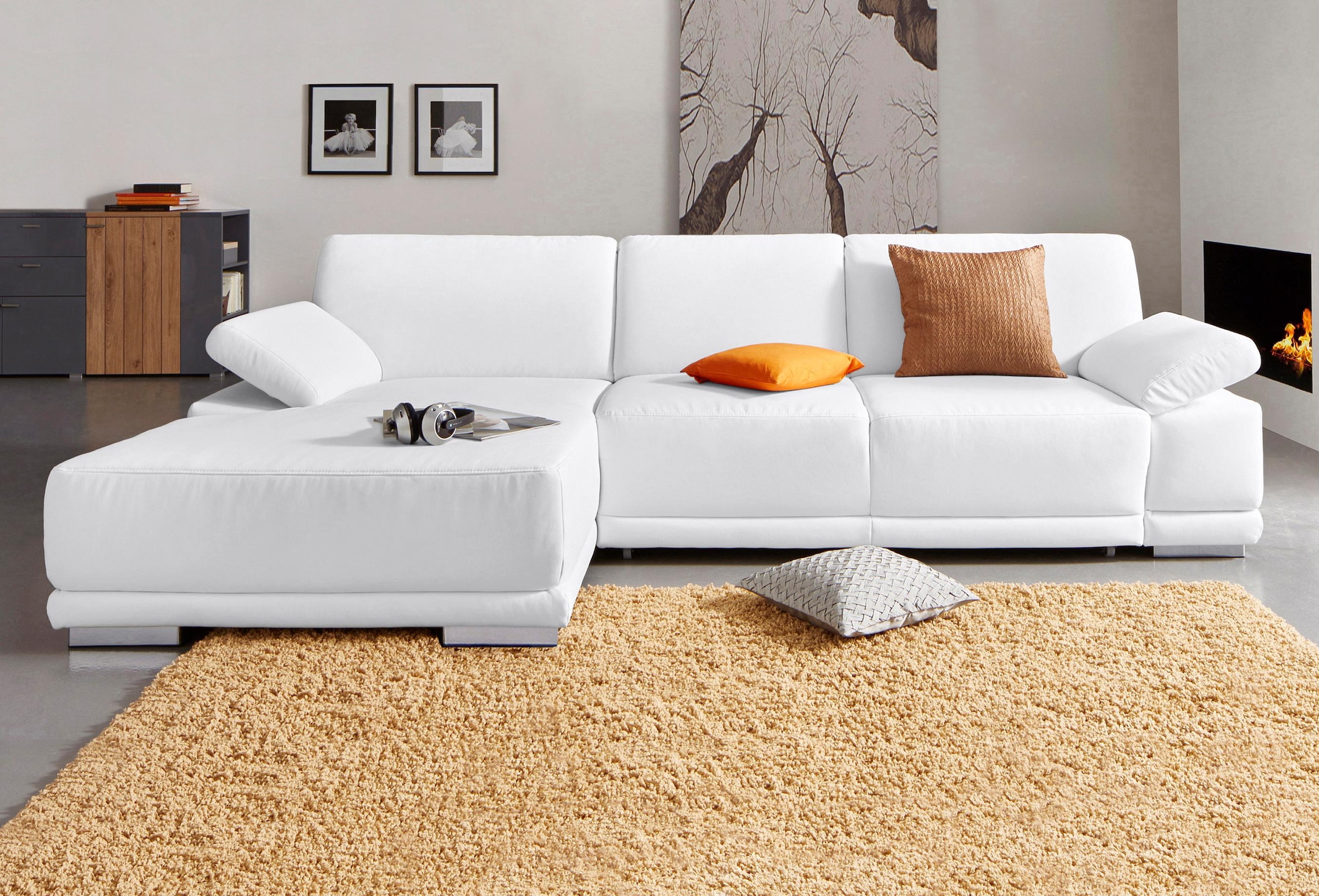 sit&more Ecksofa »Coria L-Form«, mit XL-Recamiere, wahlweise mit Bettfunktion