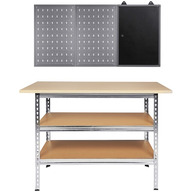 ONDIS24 Werkstatt-Set »Werkbank Uwe«, 120x60x92 cm, mit Werkzeugschrank und  Lochwand online kaufen | mit 3 Jahren XXL Garantie