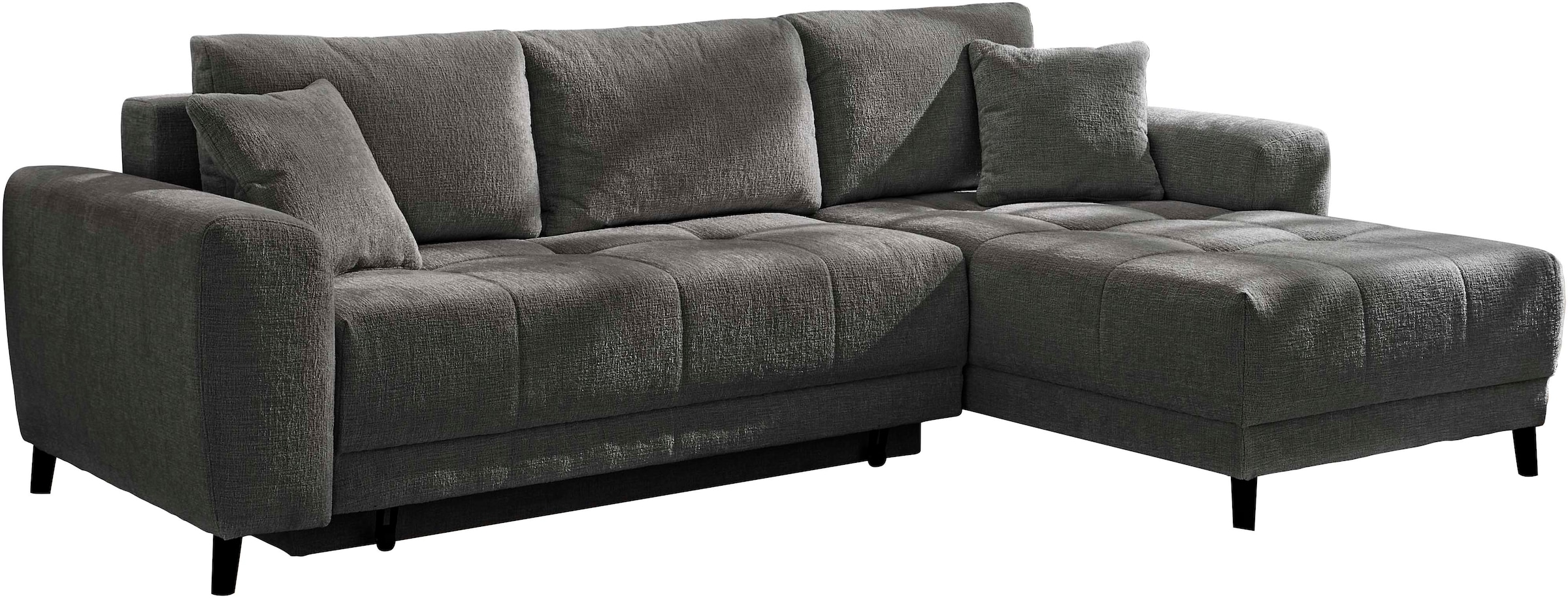 Jockenhöfer Gruppe Ecksofa »Beverly L-Form, B: 251 cm« mit Bettfunktion, Bettkasten & Zierkissen
