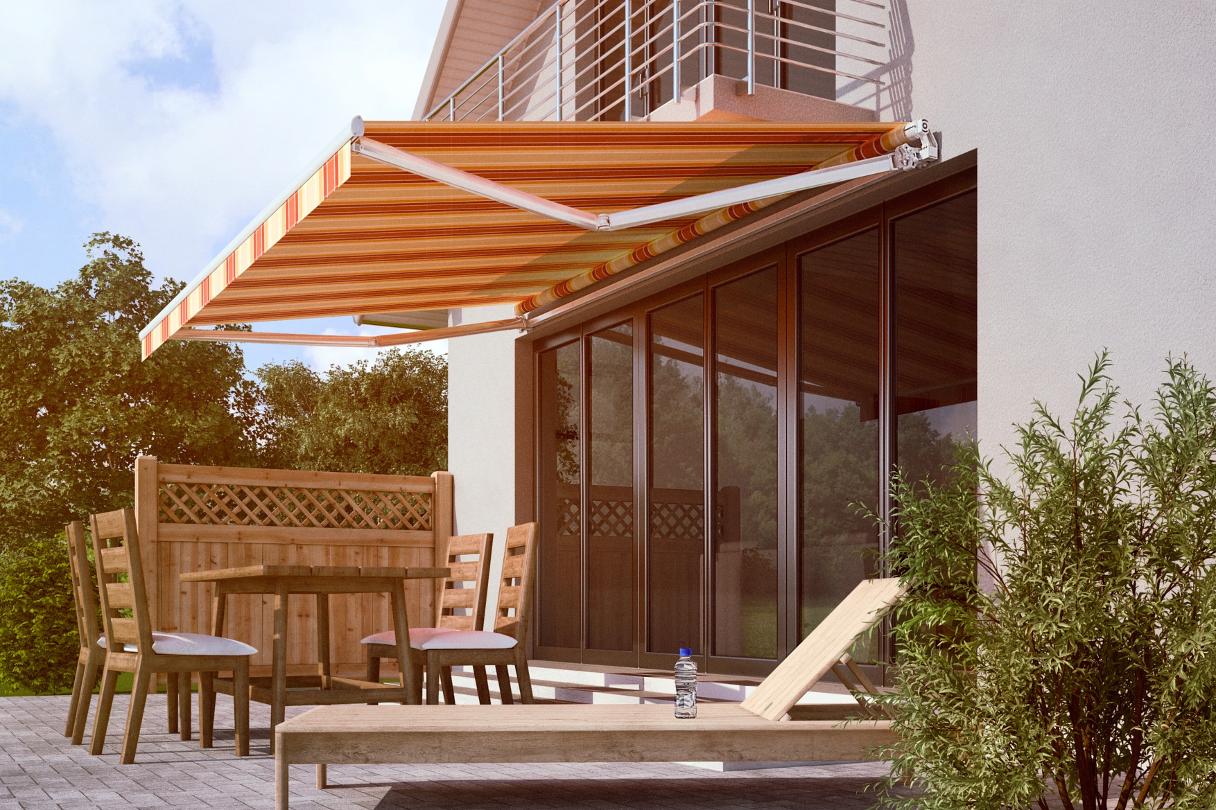 Spettmann Gelenkarmmarkise »STAR«, Breite/Ausfall: 450x250 cm, mit Motor