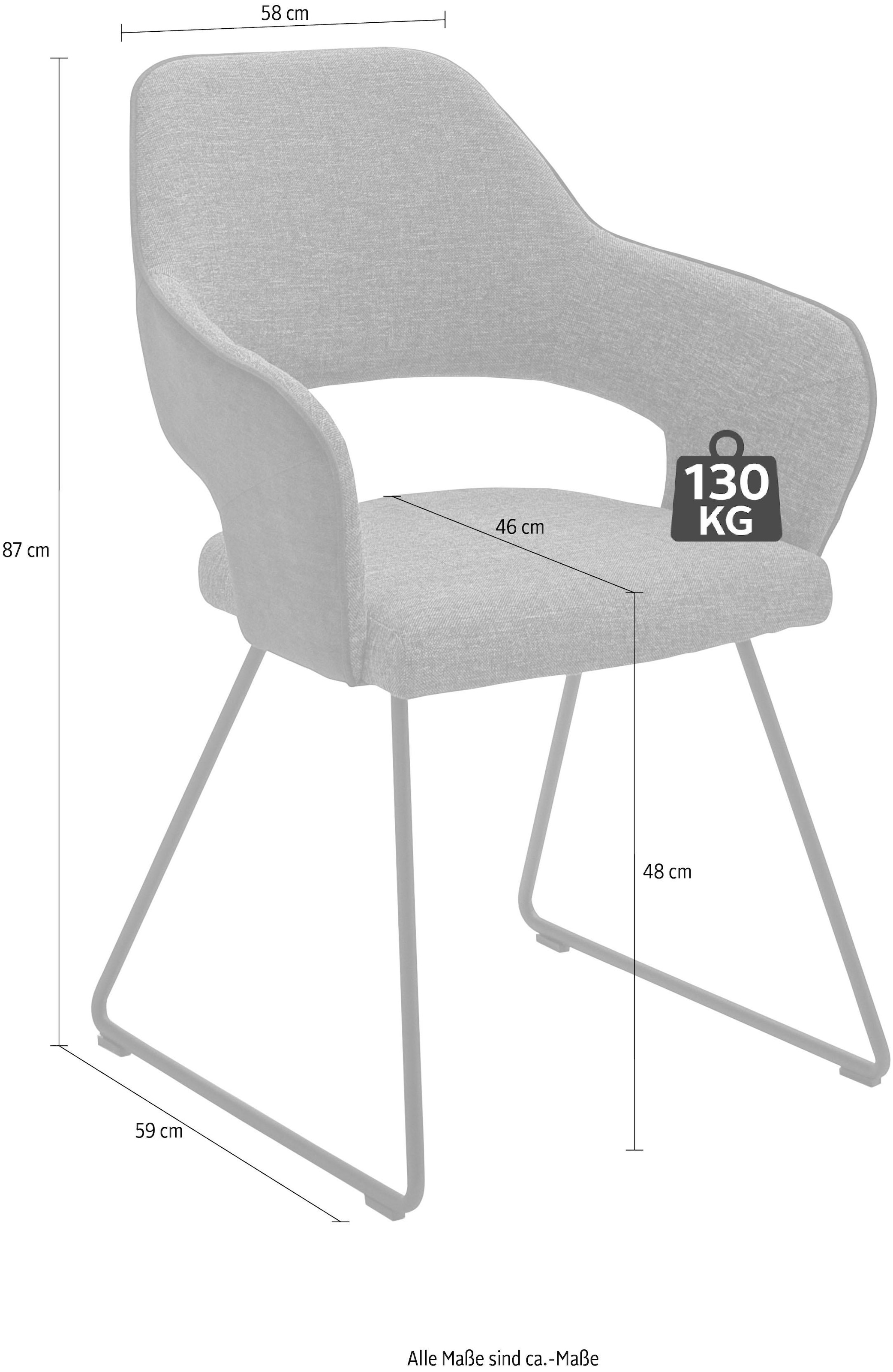 MCA furniture Stuhl »NEWCASTEL«, 2er-Set, Stuhl belastbar bis 130 Kg