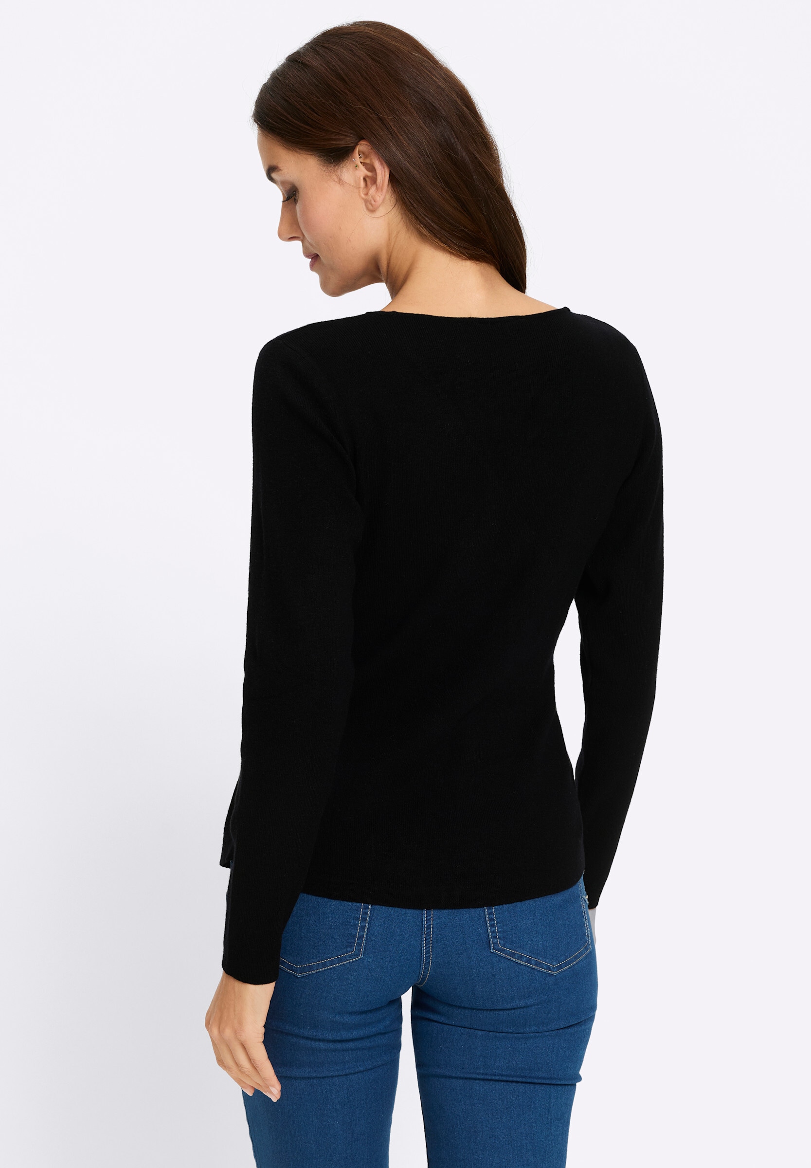 heine Longpullover »Pullover Feinstrickpullover in Wickel-Optik«