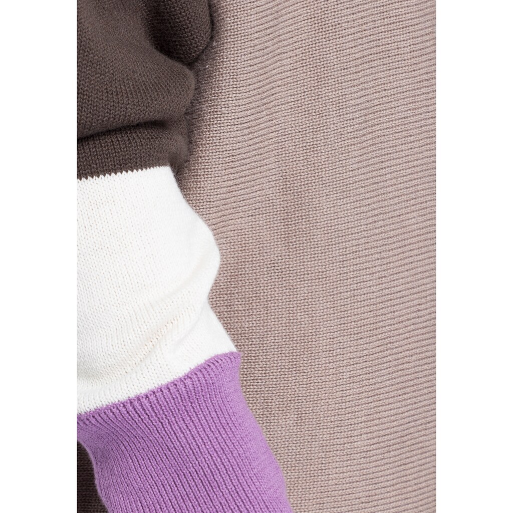 Boysen's Rundhalspullover, mit modischem Pastel-Colorblocking NEUE FARBE