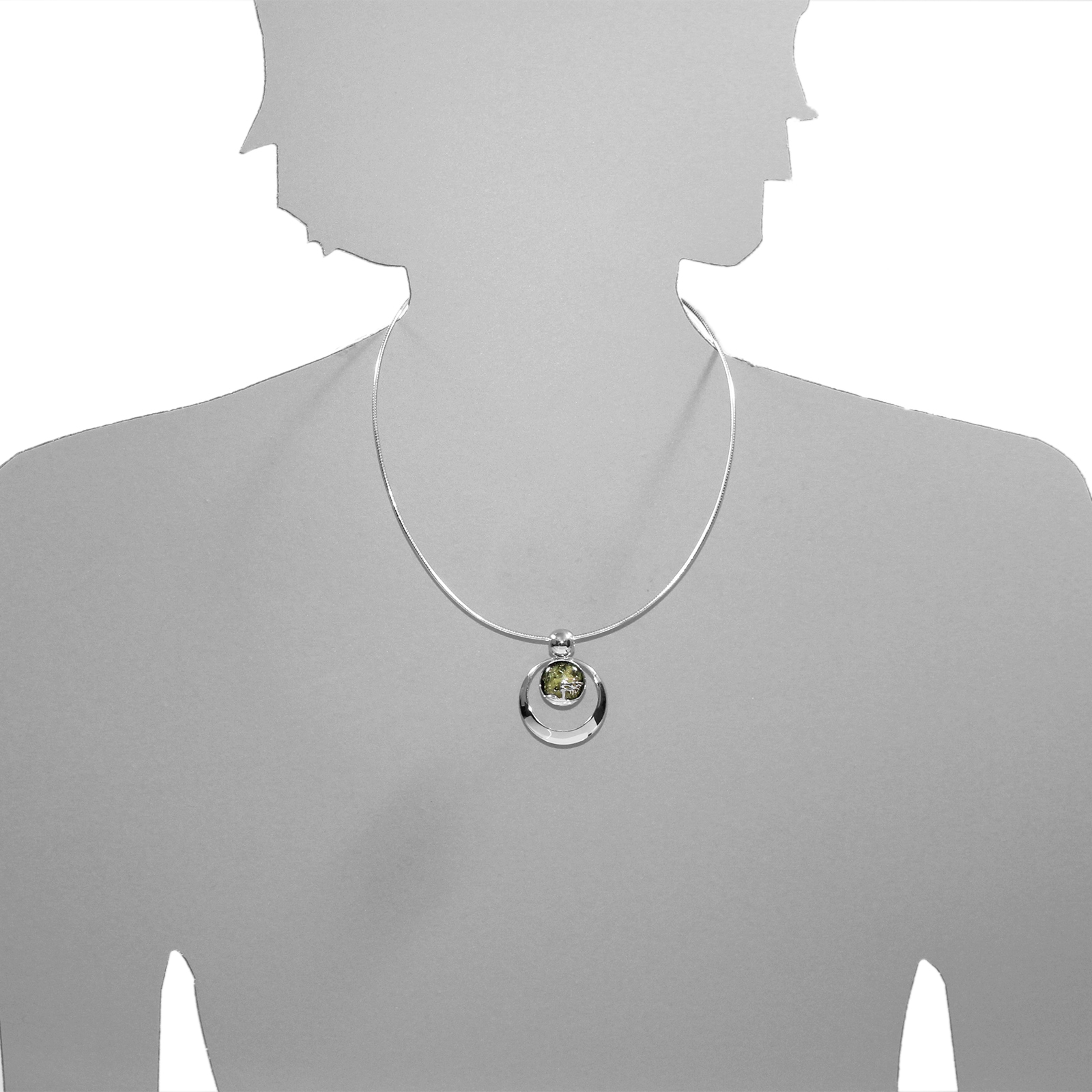 OSTSEE-SCHMUCK Kettenanhänger »- Windflüchter 30 mm - Silber 925/000 - Bernstein« ()