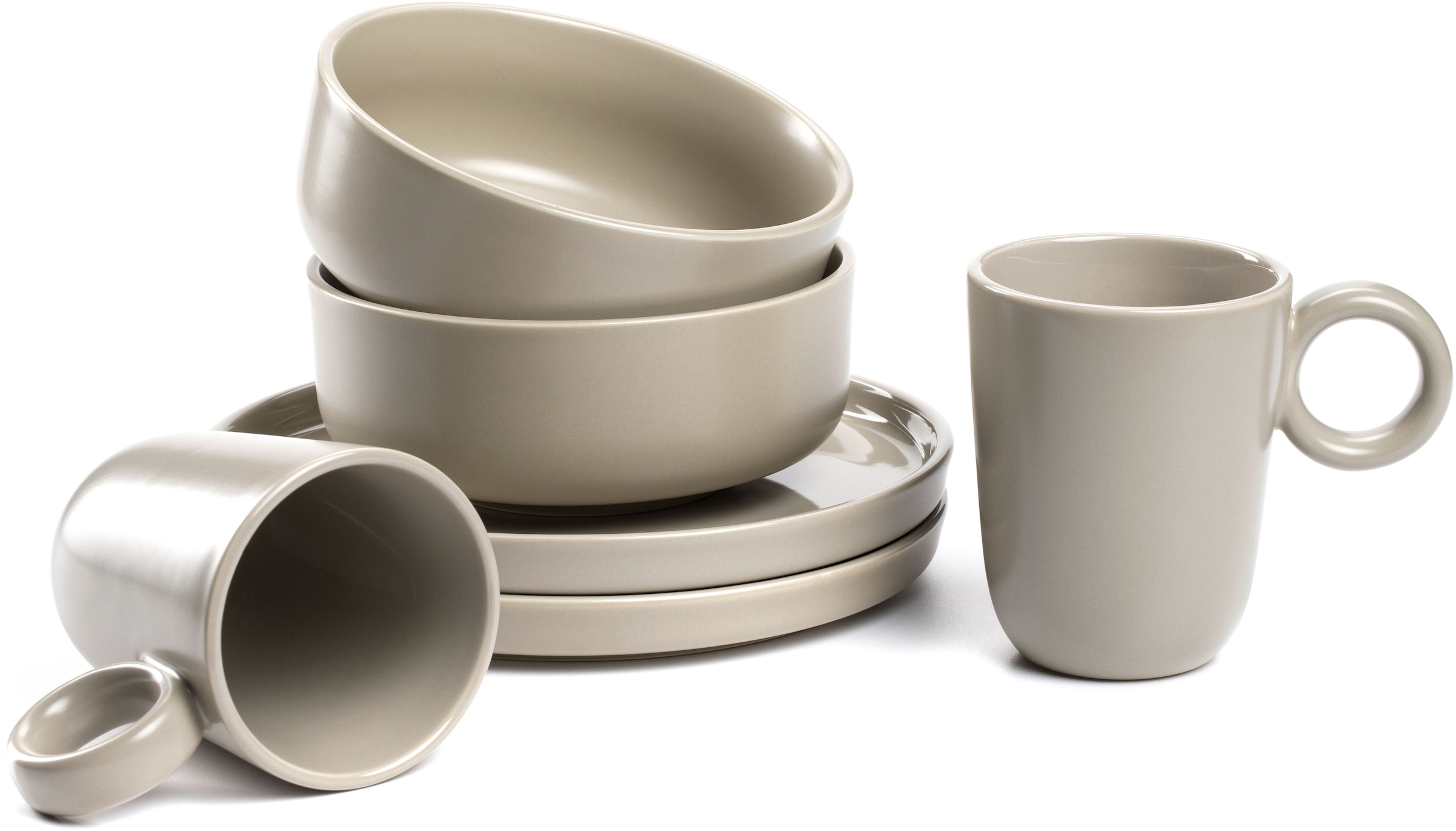 LEONARDO Geschirr-Set »ROMA, Geschirrset, 6-teilig« Frühstücks Set, Service, spülmaschinengeeignet