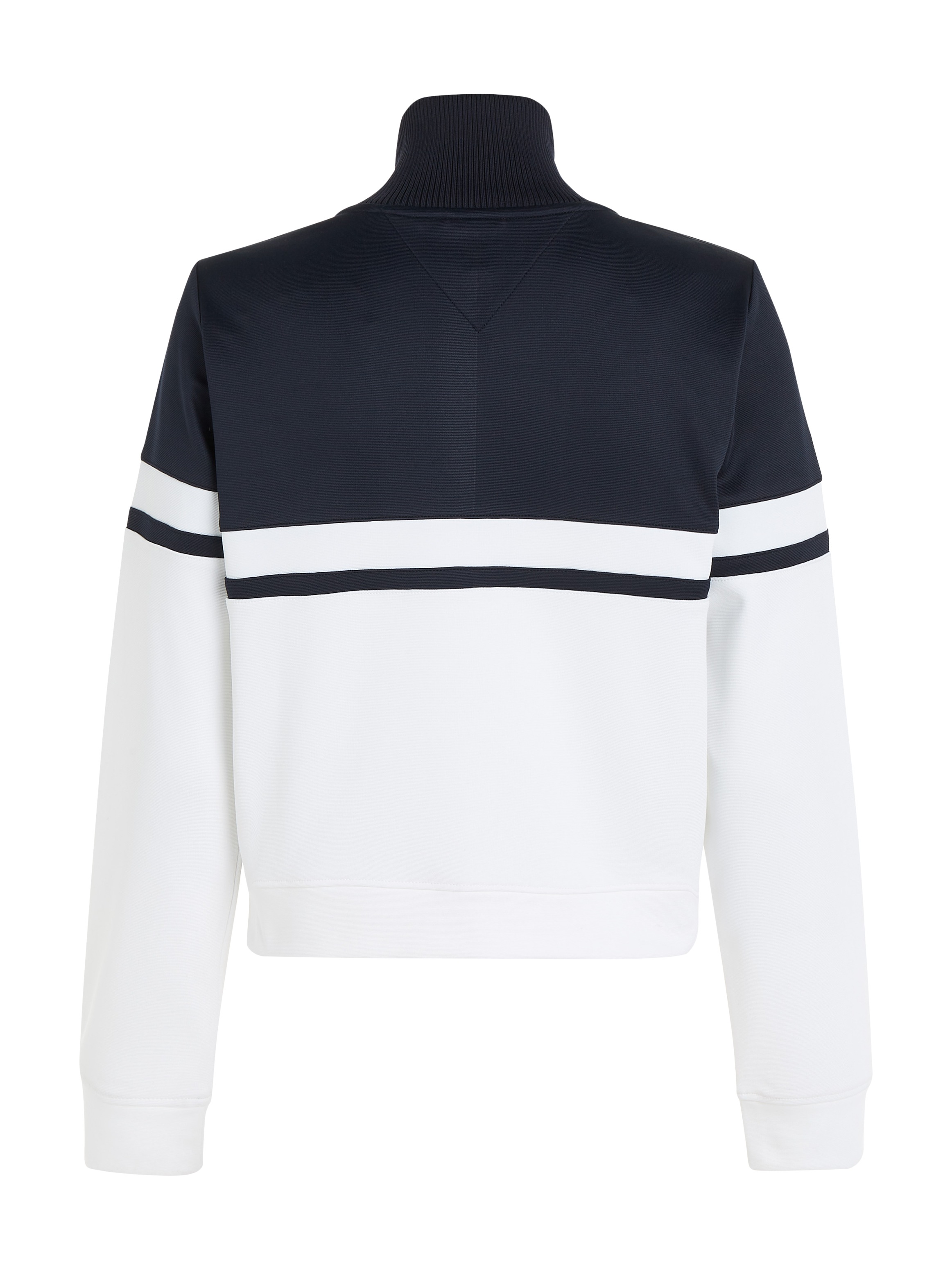 Tommy Hilfiger Sweatjacke »BLOCKED STRIPE REG ZIPTHRU HWK«, mit Logostickerei