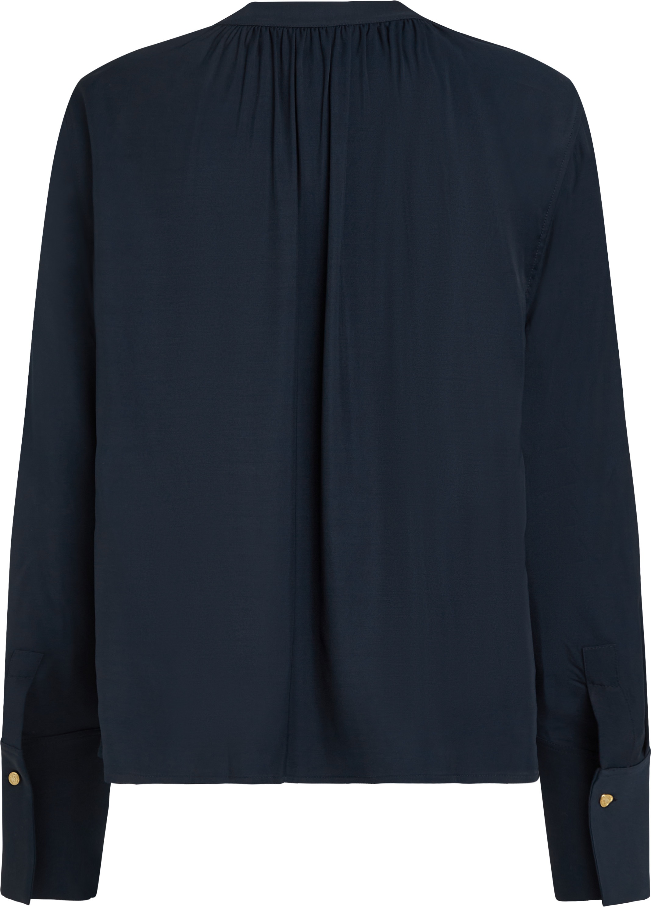 Tommy Hilfiger Langarmbluse »SOFT VIS V NECK LS BLOUSE«, mit Raffungen