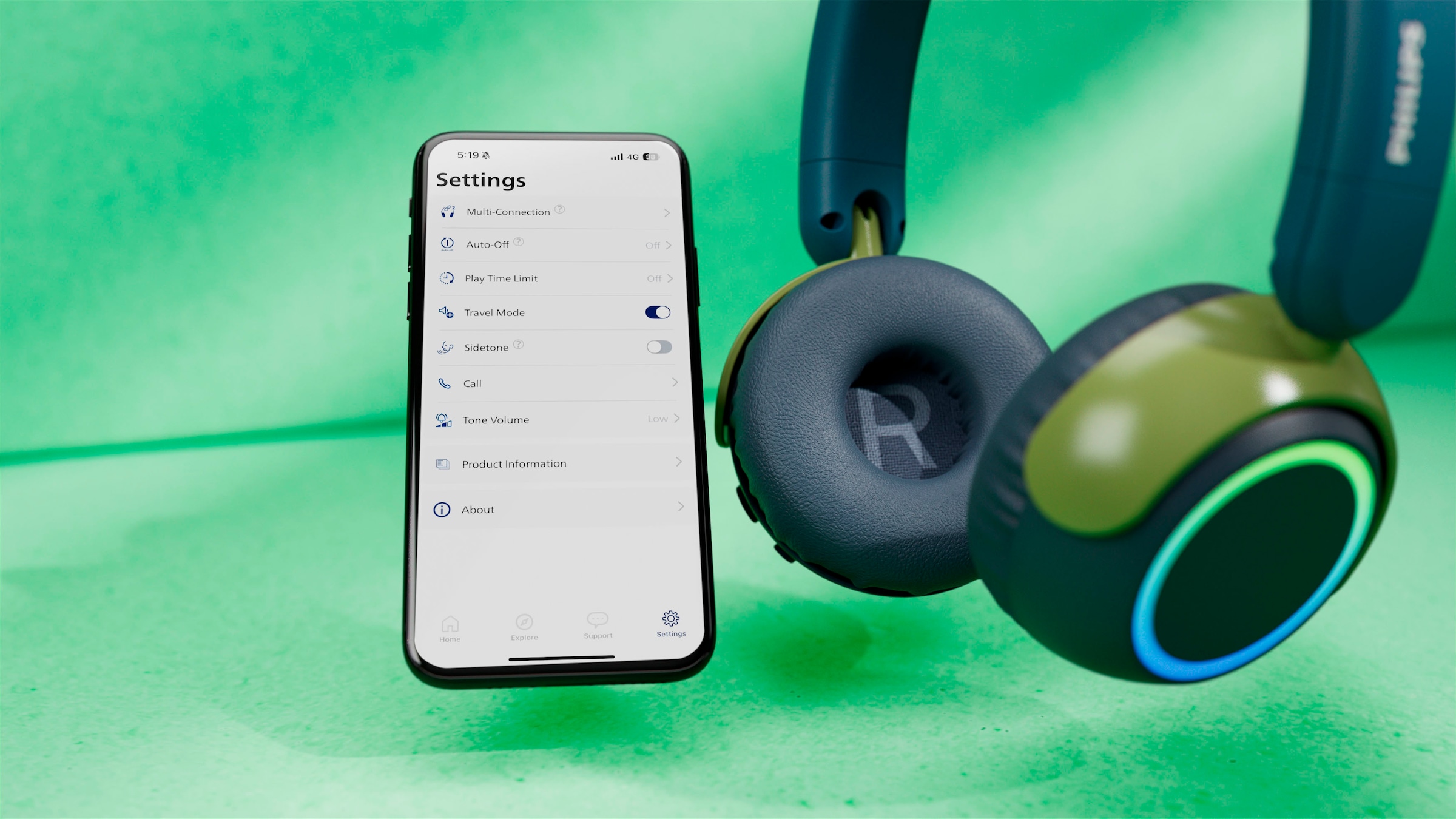 Philips Kinder-Kopfhörer »TAK4200«, Bluetooth, Rauschunterdrückung-Multi-Point-Verbindung-Freisprechfunktion
