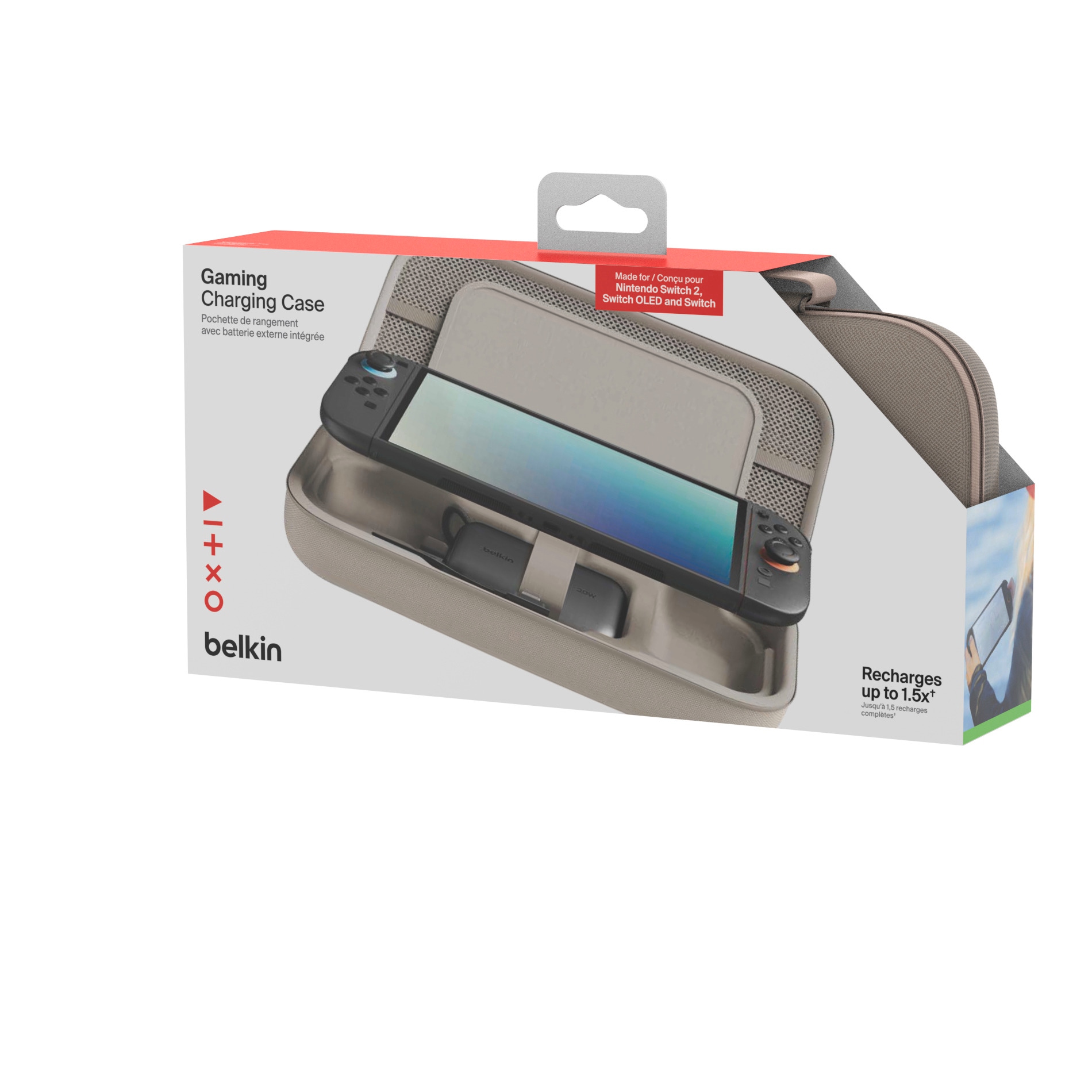 Belkin Powerbank »Gaming Charging Case 10K für Nintendo Switch 2« Belkin Charging Case Powerbank für Nintendo Switch 2,charcoal 10.000 mAh