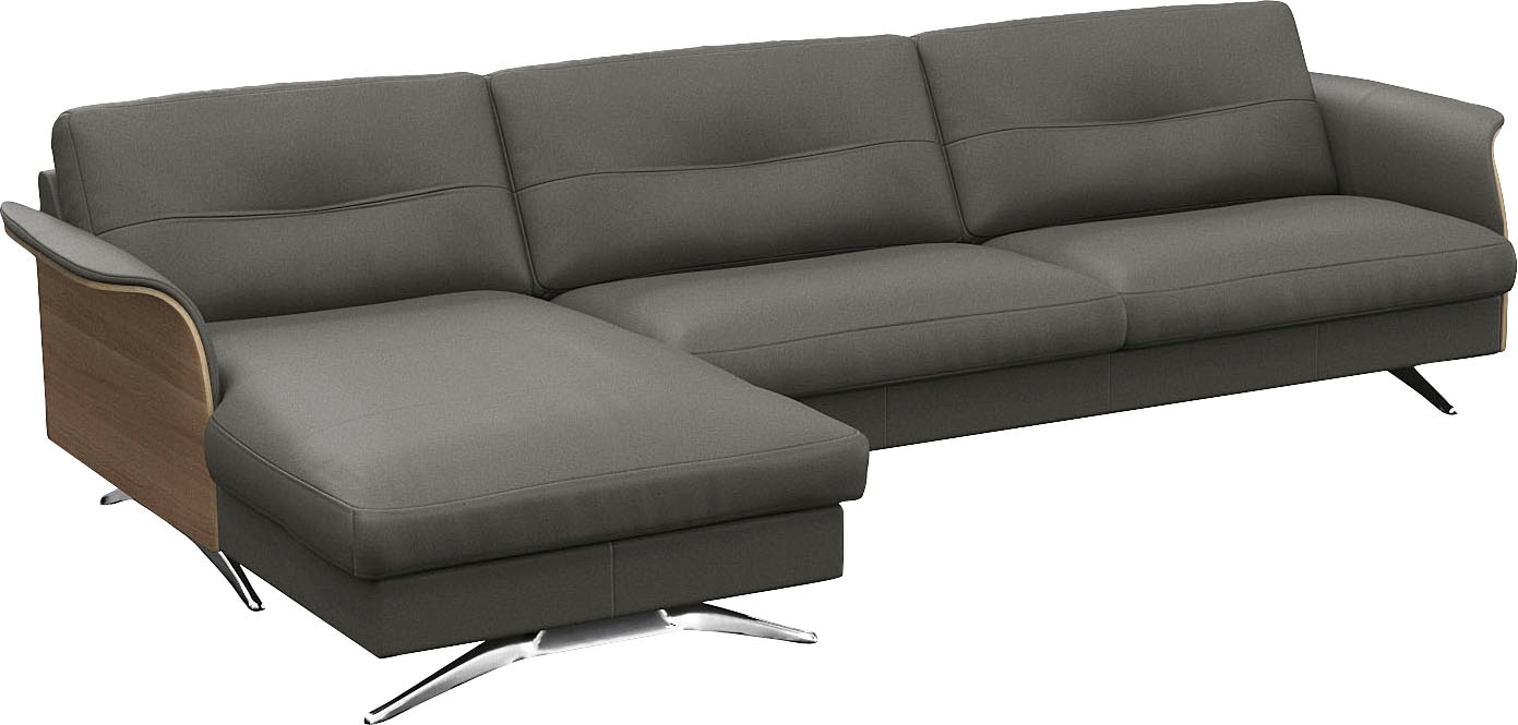 FLEXLUX Ecksofa »Glow, super bequem durch hochwertigem Sitzaufbau mit Federkern, L-Form«, Modernes skandinavisches Design