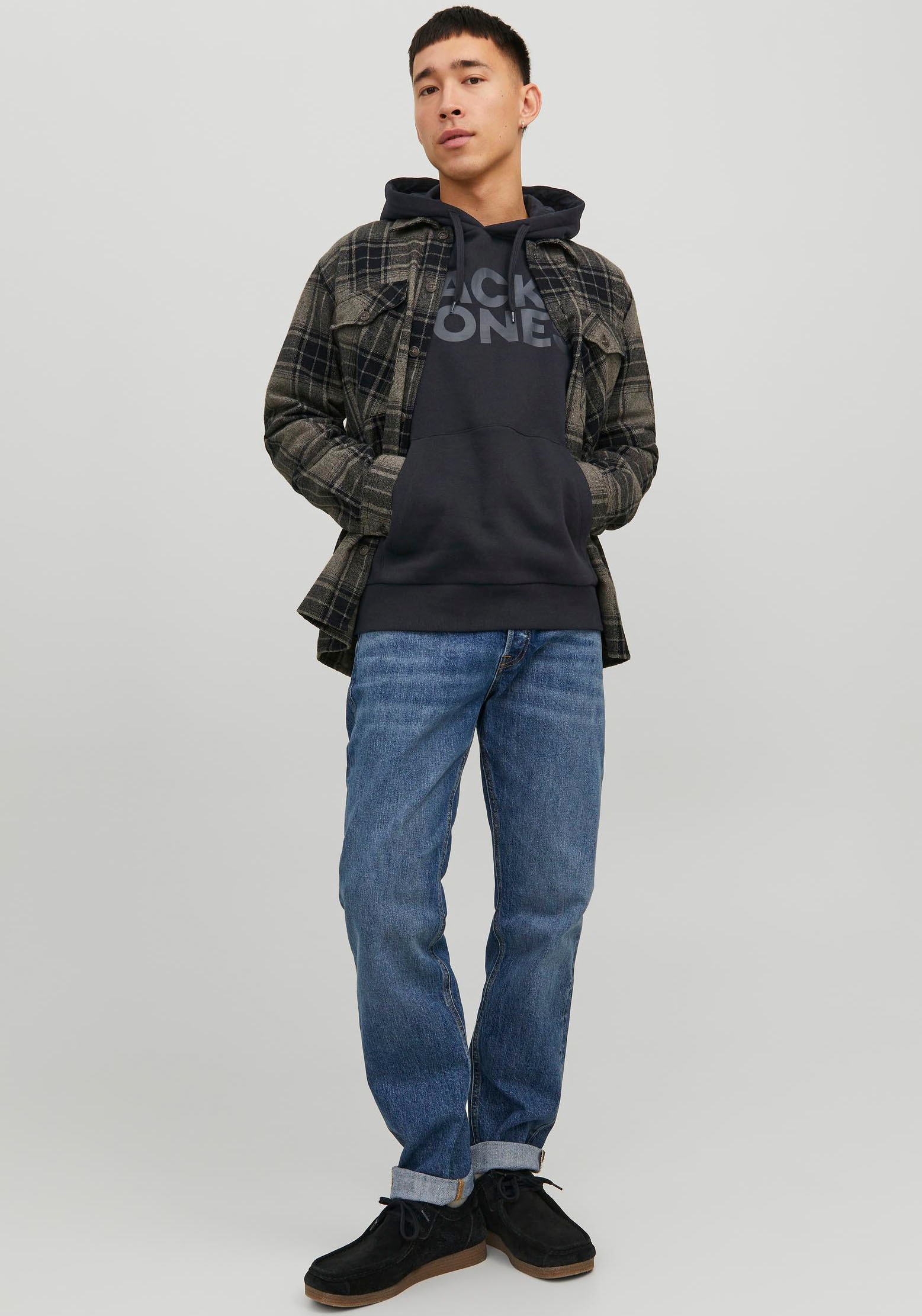 Jack & Jones Kapuzensweatshirt »JJECORP LOGO SWEAT HOOD NOOS«, mit Logo Print