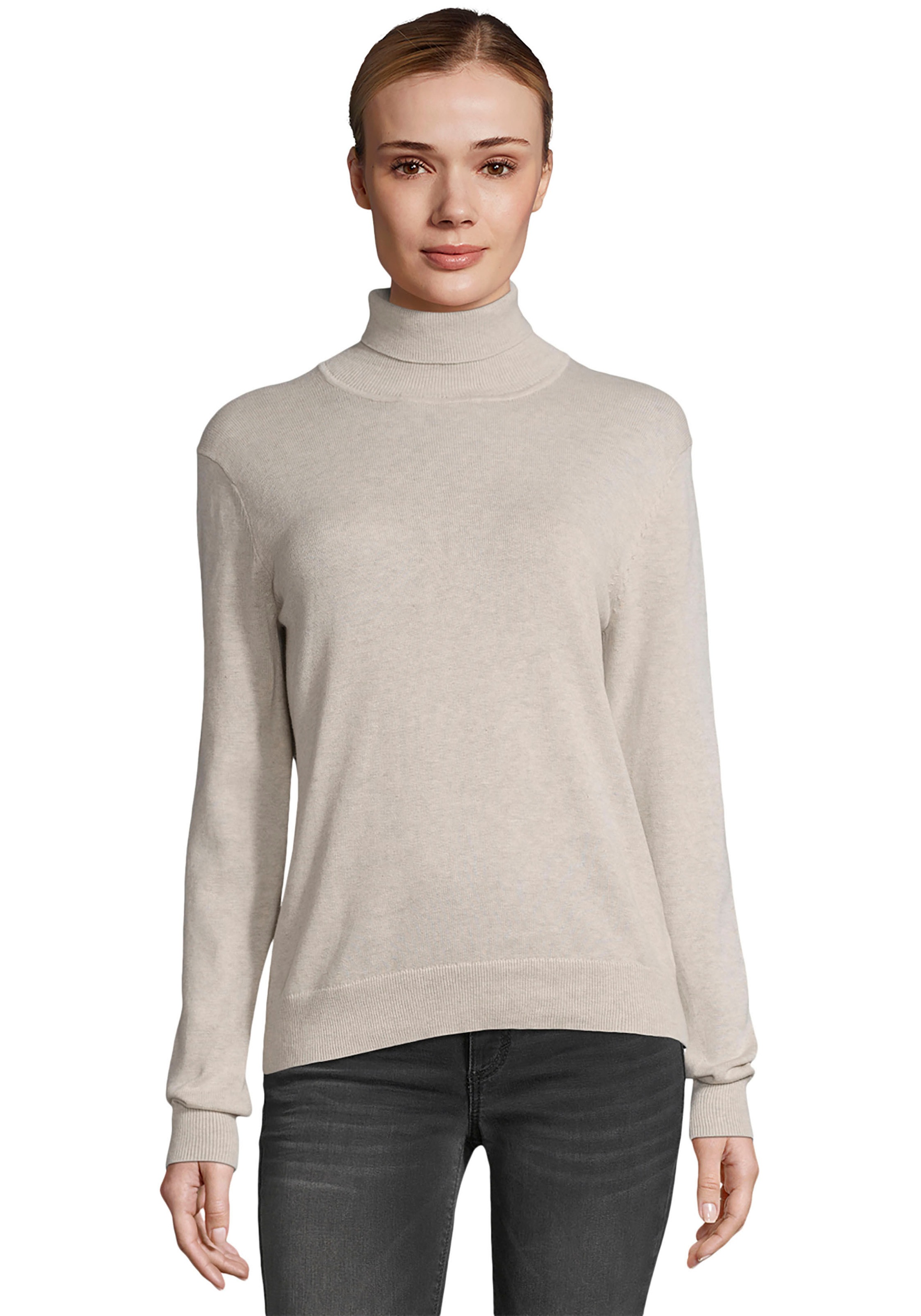 TOM TAILOR Rollkragenpullover aus Baumwollgestrick