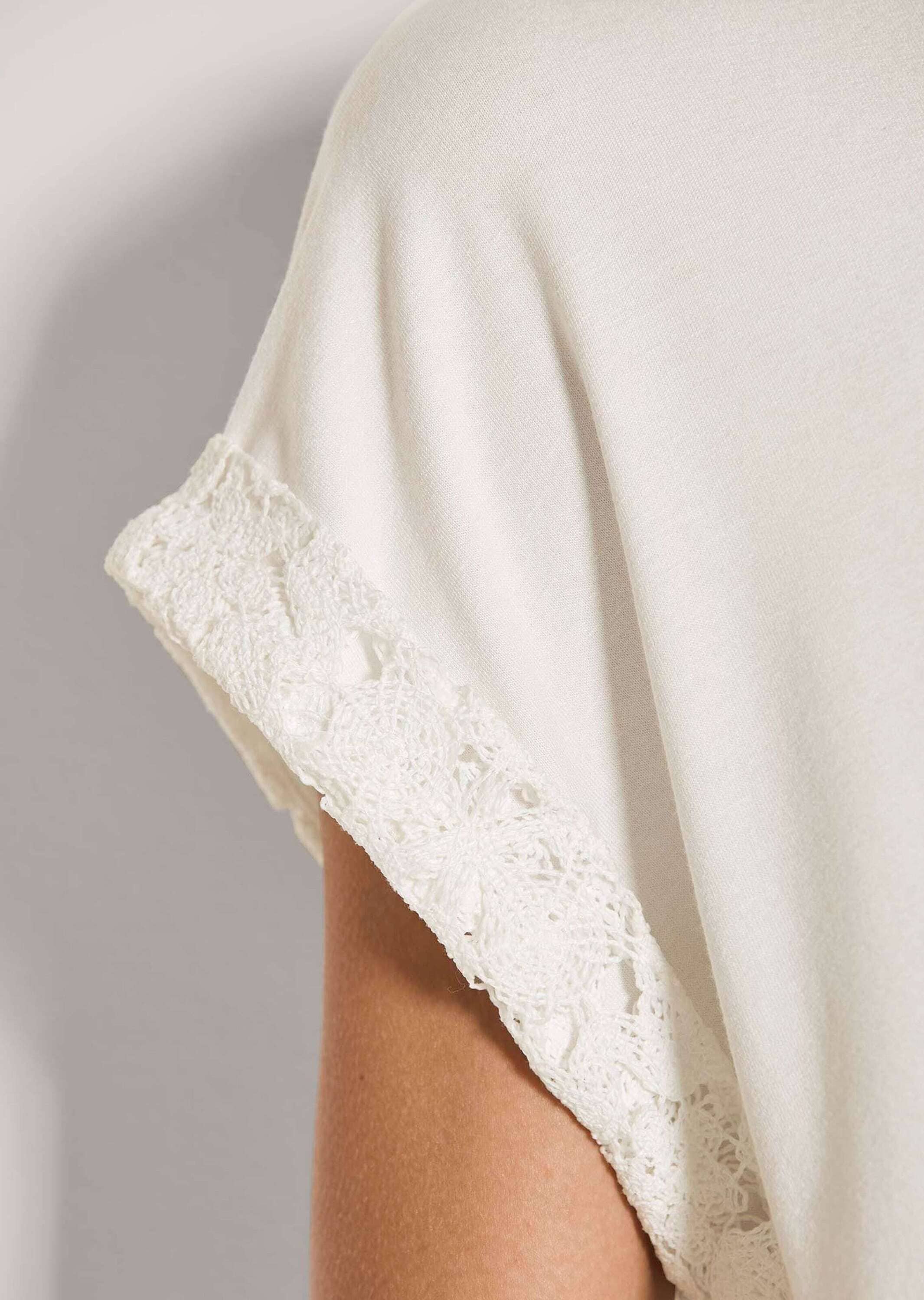 MADELEINE Kurzarmshirt »Spitzenshirt Elegantes Jersey-Shirt mit Spitze, Kurzarm« Shirt mit Spitzeneinsatz am Kurzarm