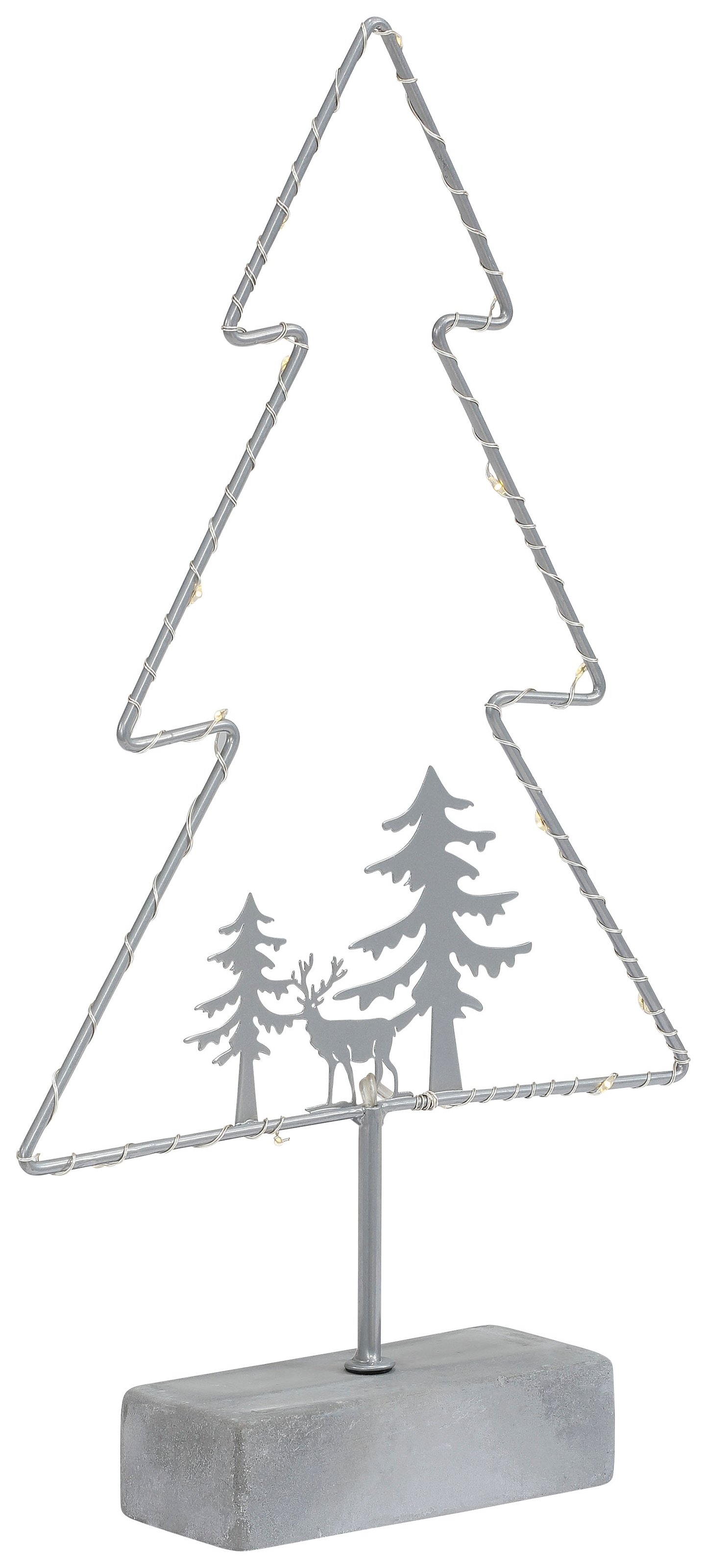 my home Dekobaum »Timon«, Weihnachtsbaum, Gestell mit 15 warmen LED's, Höhe ca. 39,5 cm