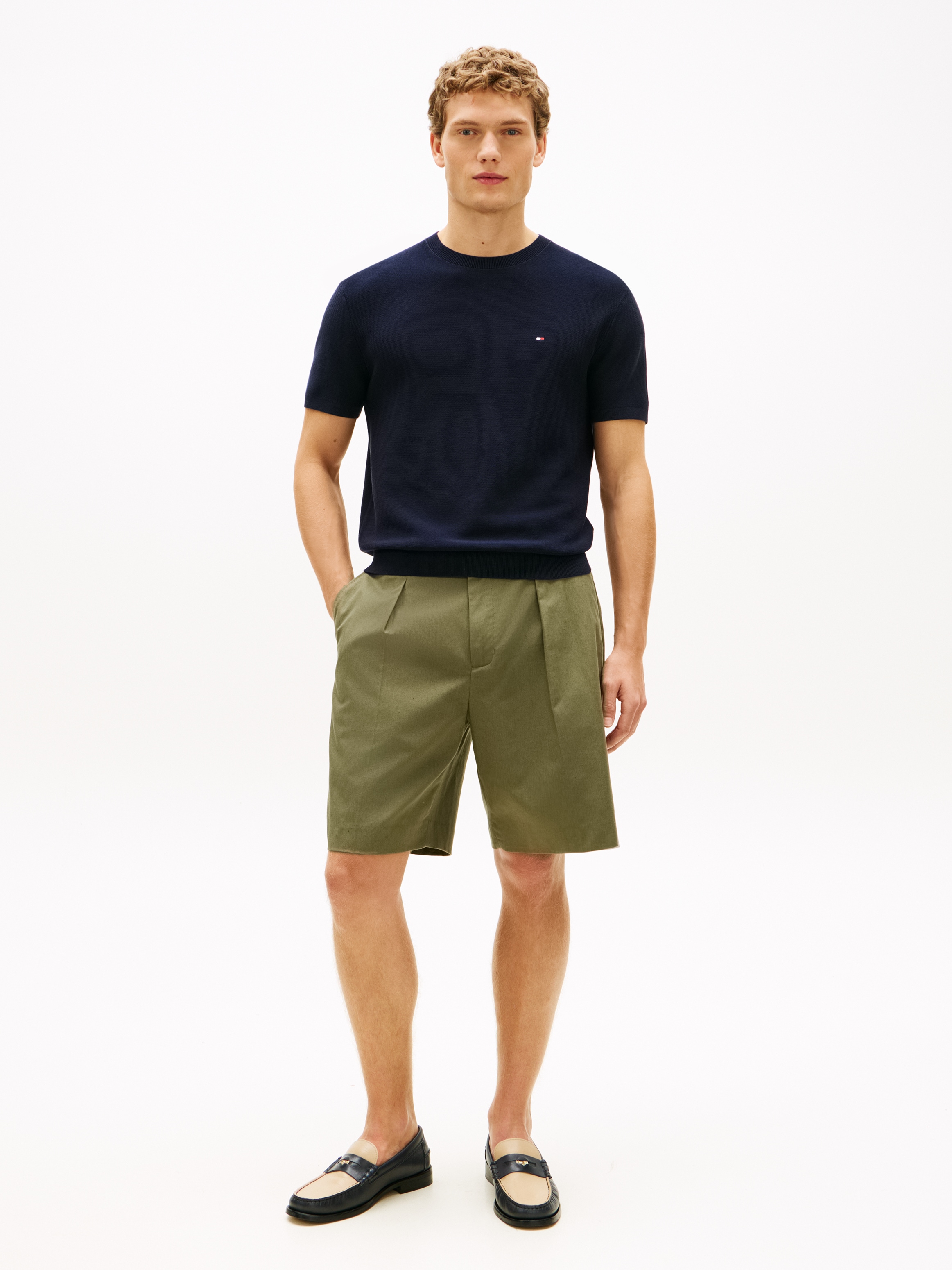 Tommy Hilfiger Kurzarmpullover »COOL TOUCH STRUCTURE« Relaxed Fit, aus Strick