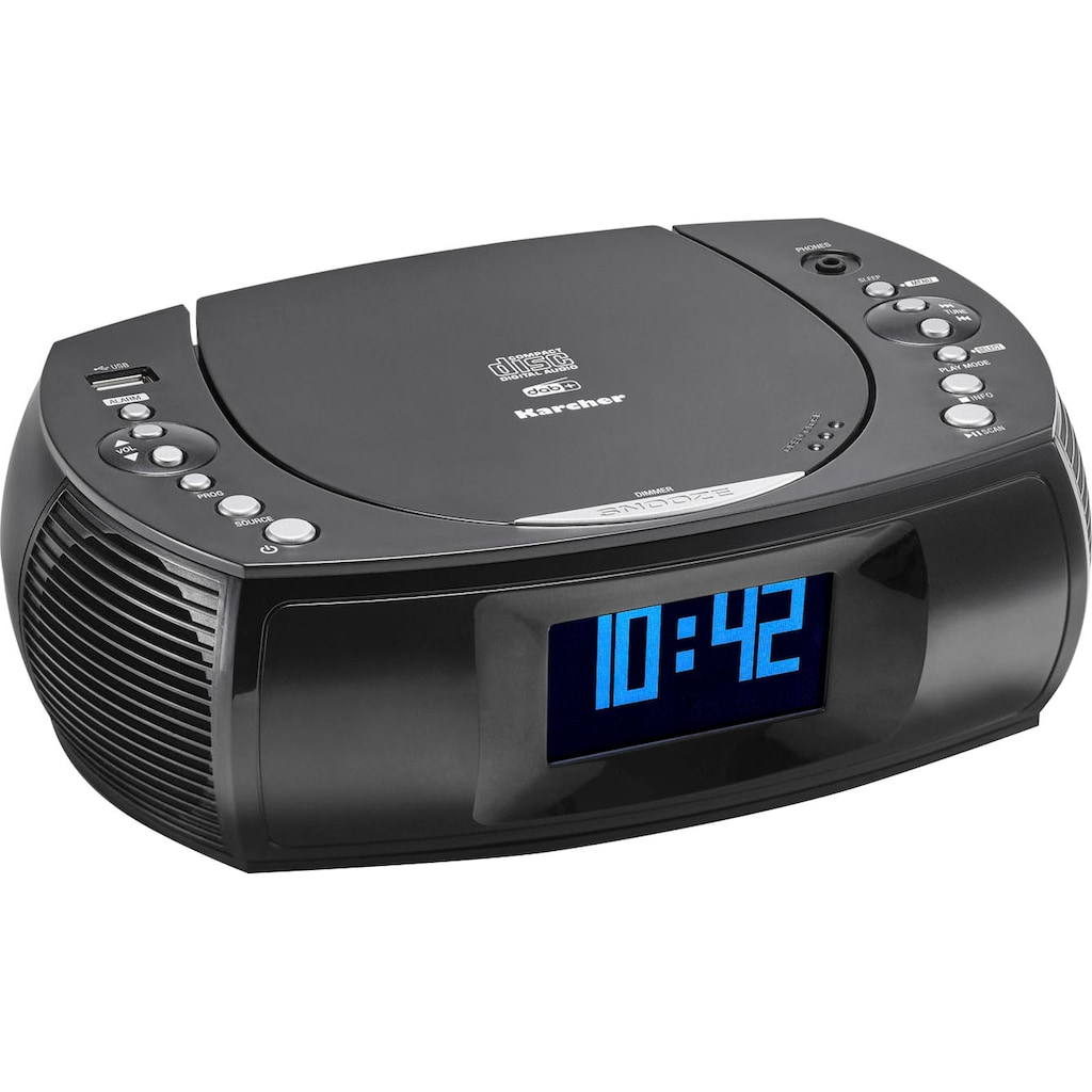 Karcher Uhrenradio »UR 1309D«, (Digitalradio (DAB+)-UKW mit RDS 2 W)
