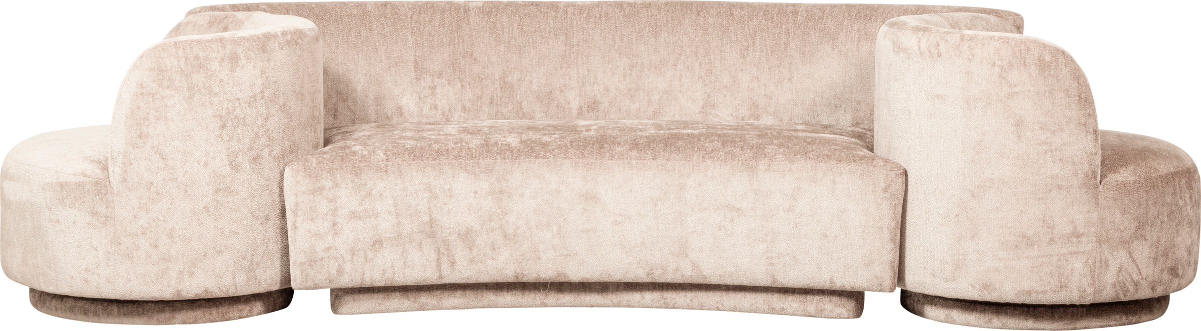 WOOOD Loungesofa »Combi-Popular: Bank + Sessel«, mit grobem Chenille gefüttert, Breite 370 cm