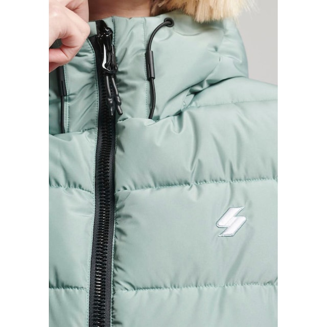 Superdry Steppjacke »HOODED SPIRIT wasserabweisendem ♕ aus Kapuze, mit Material PUFFER«, bei SPORTS