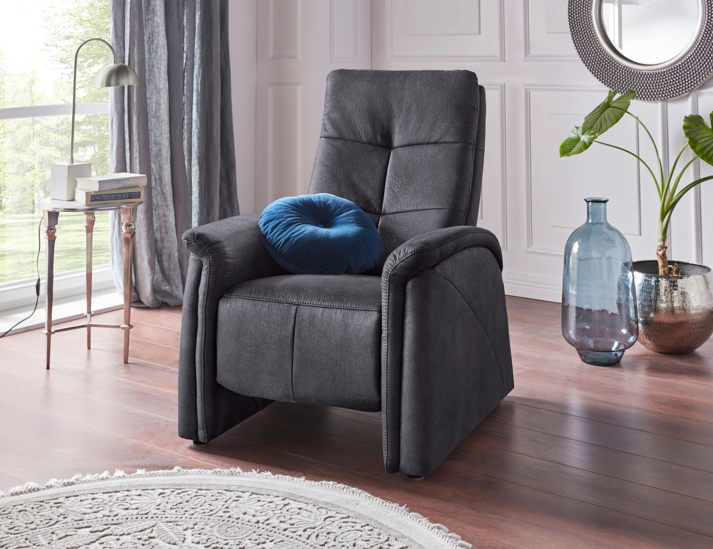 exxpo - sofa fashion Sessel »Tivoli, Hochlehnsessel, Relaxsessel, Kinosessel, bequem«, (Set), mit Relaxfunktion, schmale Armlehnen
