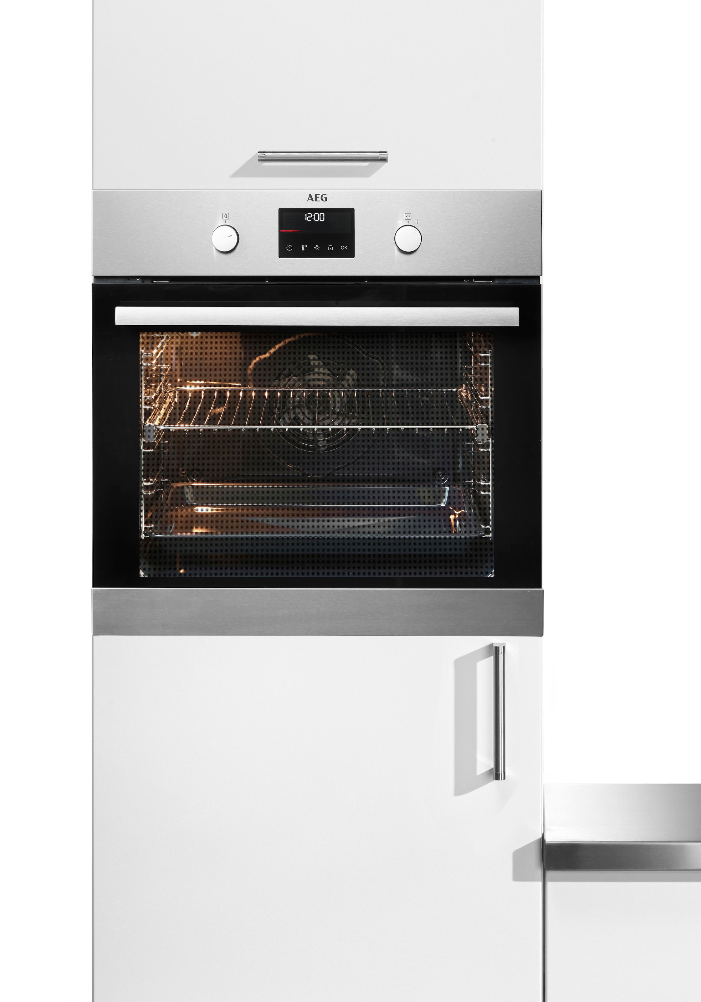 AEG Einbaubackofen 6000 »BPS335061M 949 498 251«, mit 1-fach-Teleskopauszug, Pyrolyse-Selbstreinigung